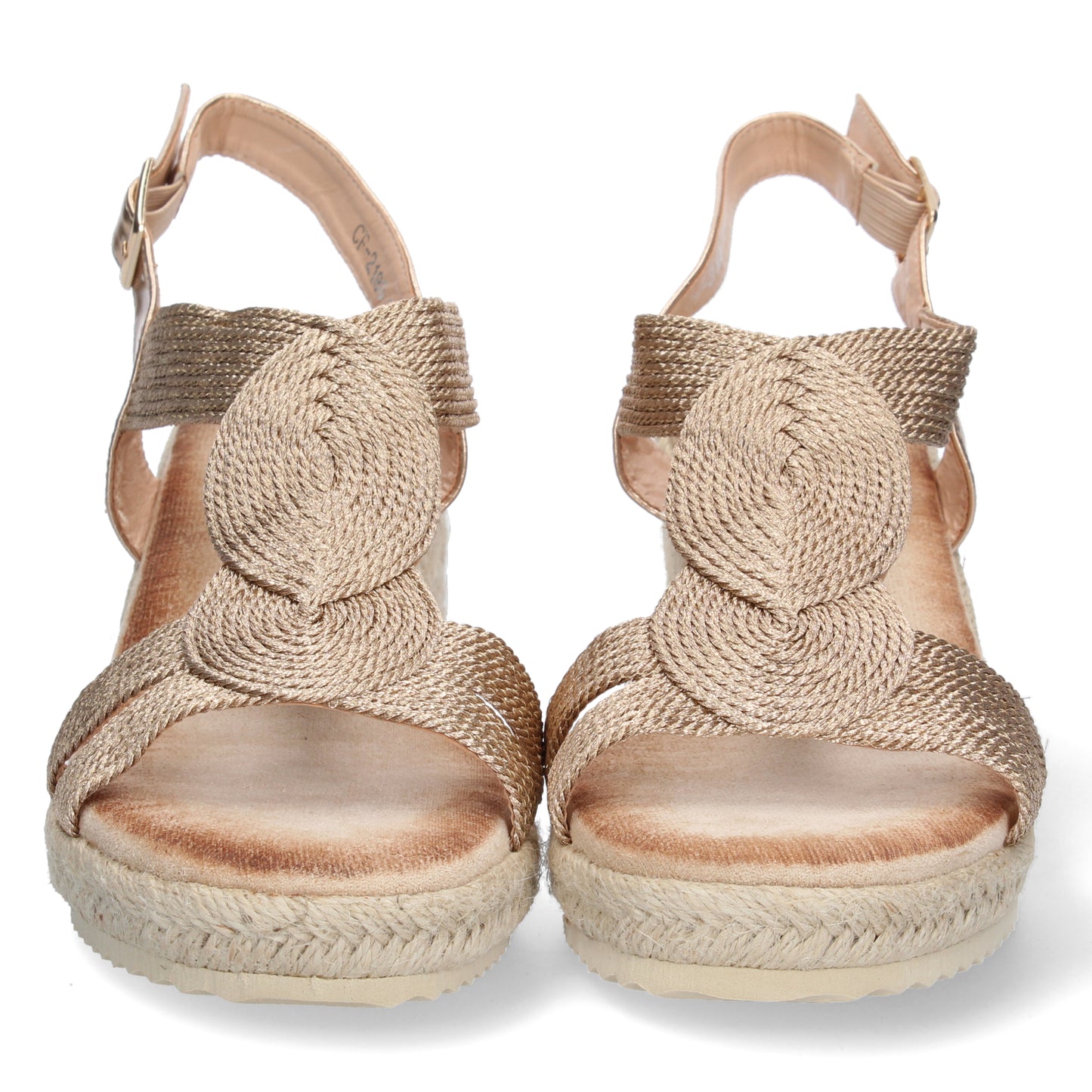 Sandalias planas con esparto, sandalias al tobillo, temporada verano de 2023 de Let's SecretsCF-2180-Champan