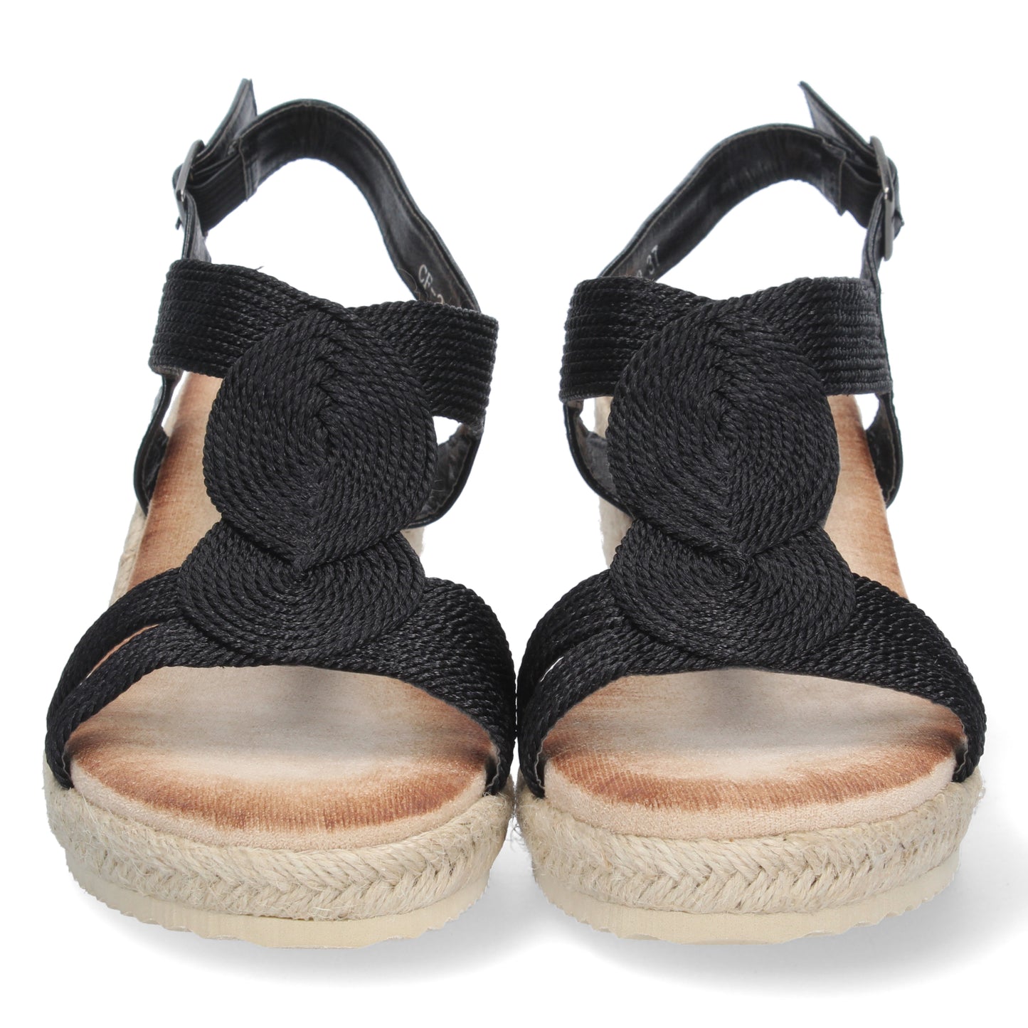 Sandalias tipo alpargatas para mujer, alpargatas negras, alpargatas con cuña para mujeres, temporada verano 2023, de Let's Secrets CF-2180-Negro