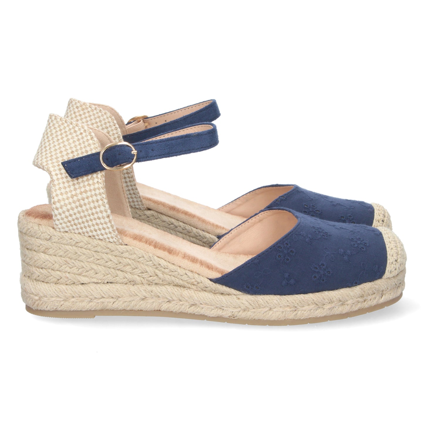 Sandalias de cuña, alpargatas de cuña, sandalias esparteras, sandalias tendencia verano 2023, descubre los cupones descuento de Let’s Secrets CF-2198-Azul
