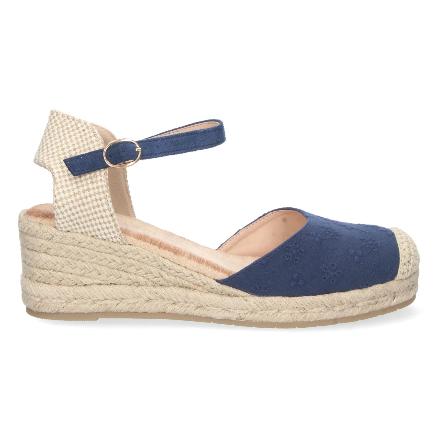 Sandalias de cuña, alpargatas de cuña, sandalias esparteras, sandalias tendencia verano 2023, descubre los cupones descuento de Let’s Secrets CF-2198-Azul