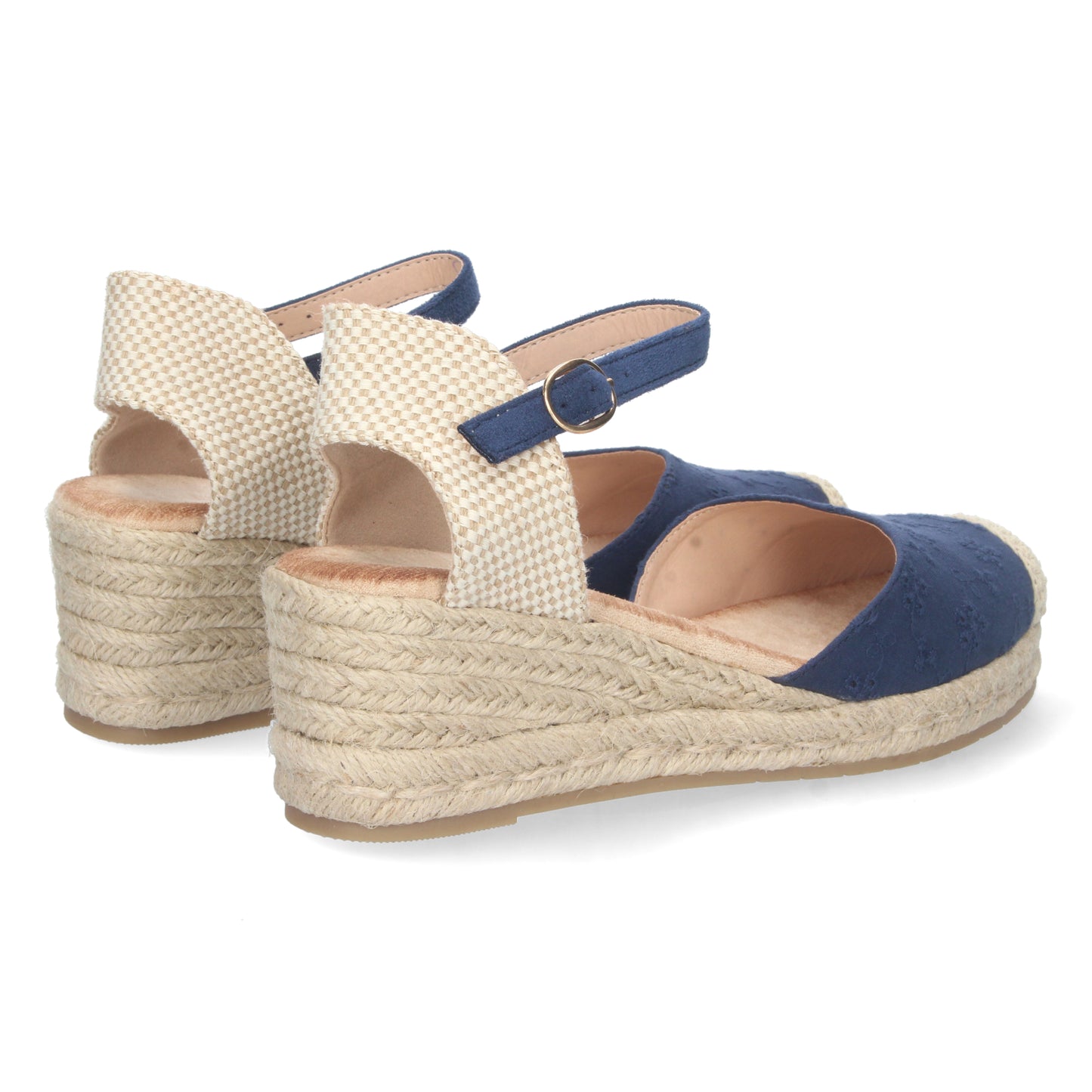 Sandalias de cuña, alpargatas de cuña, sandalias esparteras, sandalias tendencia verano 2023, descubre los cupones descuento de Let’s Secrets CF-2198-Azul