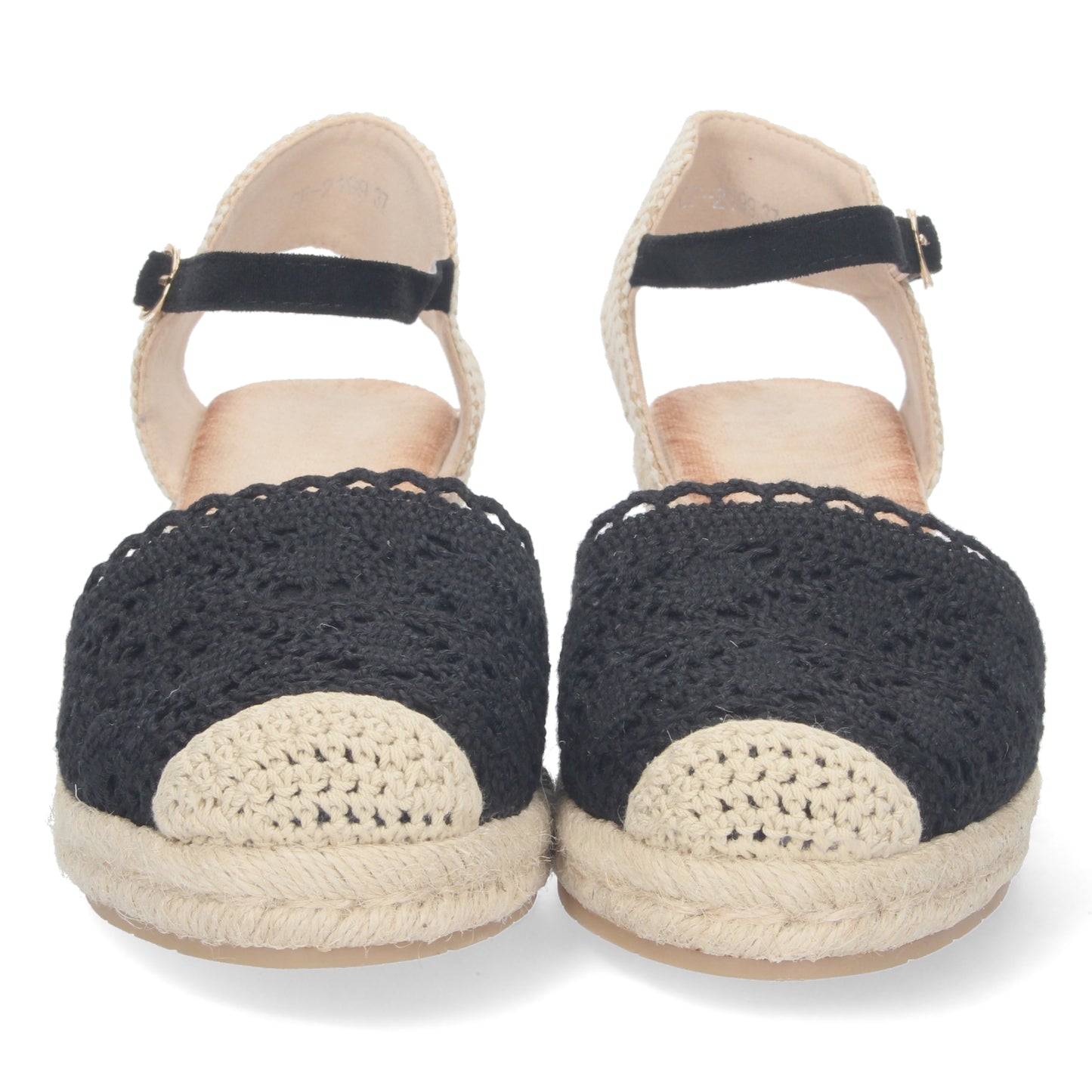 Sandalias de cuña, alpargatas de cuña, sandalias esparteras, sandalias tendencia verano 2023, descubre los cupones descuento de Let’s Secrets CF-2199-Negro