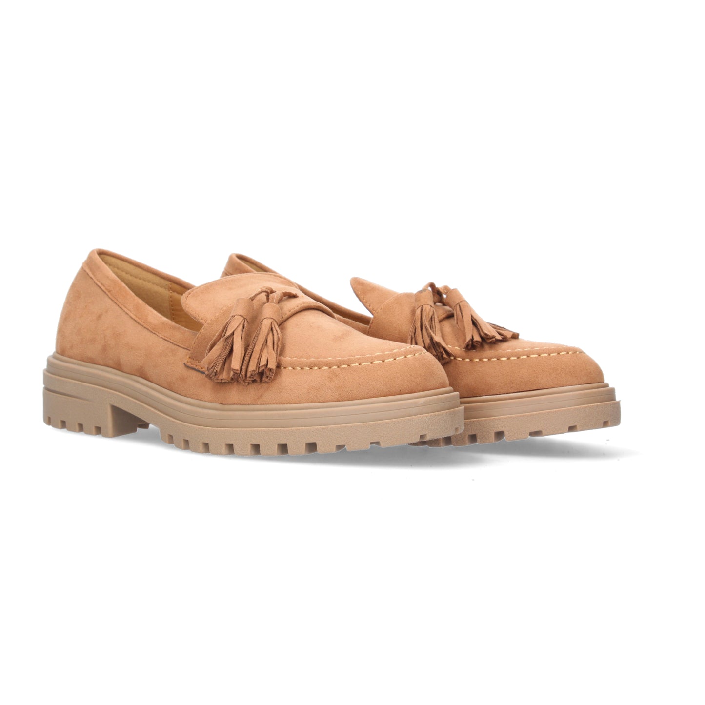 Mocasín Plano para Mujer Cómodo con Suela Dentada material aterciopelado y Detalle en el Empeine.