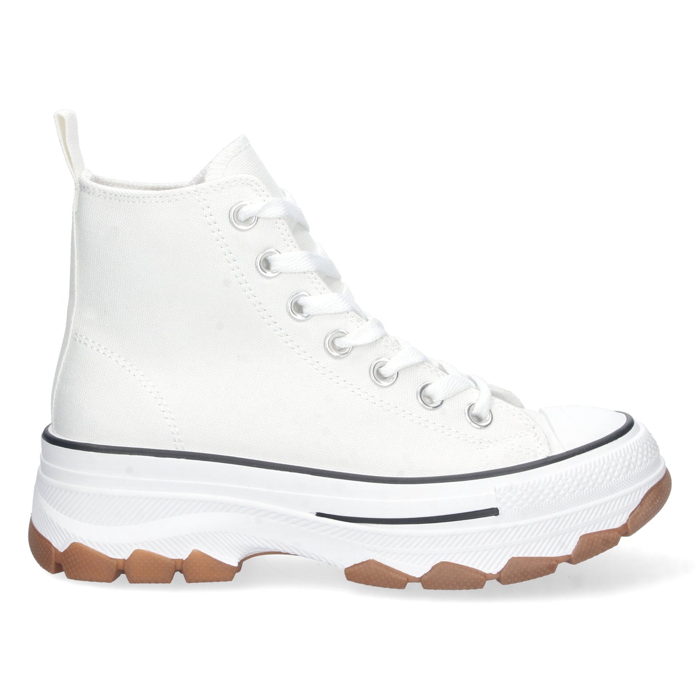 Zapatillas blancas, zapatillas tipo convers, zapatillas de tenis de mujer, descubre los cupones de Let's SecretsEV-100-Blanco