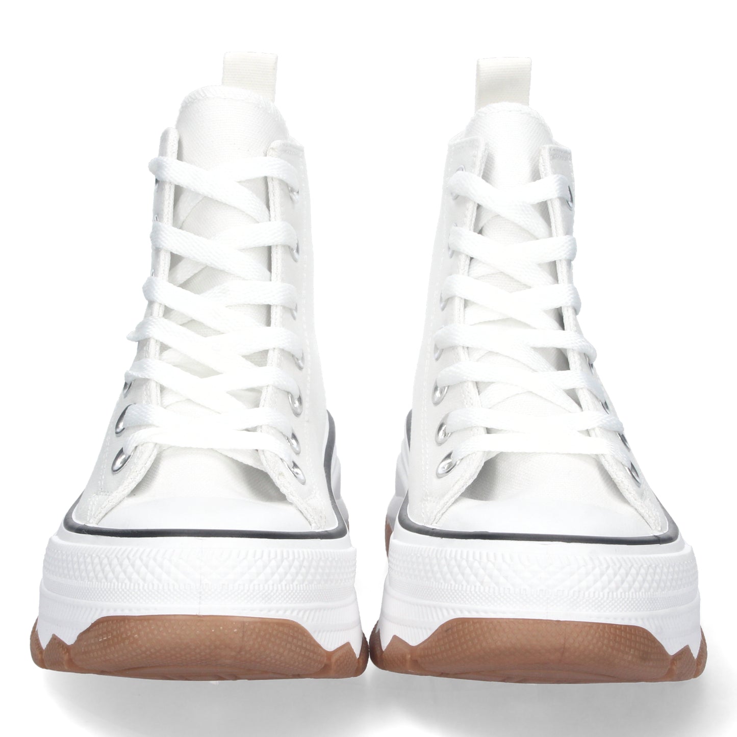 Zapatillas blancas, zapatillas tipo convers, zapatillas de tenis de mujer, descubre los cupones de Let's SecretsEV-100-Blanco