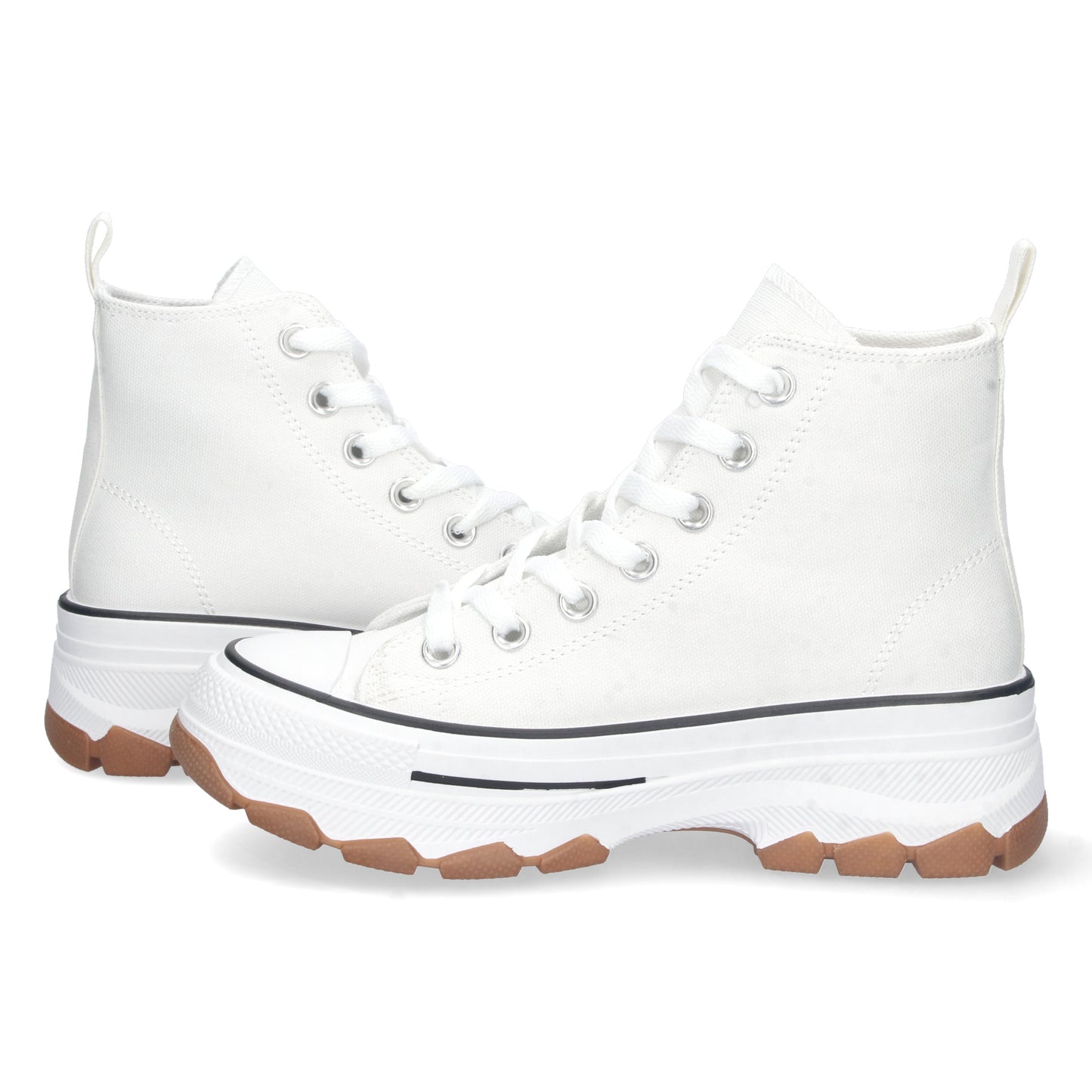 Zapatillas blancas, zapatillas tipo convers, zapatillas de tenis de mujer, descubre los cupones de Let's SecretsEV-100-Blanco
