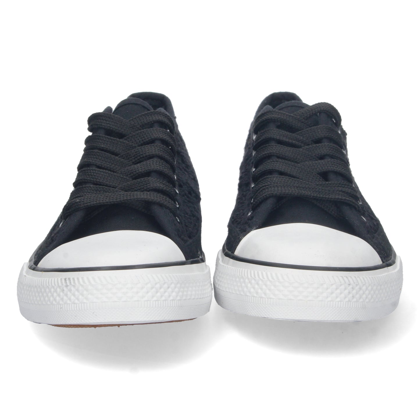 Zapatilla Plana para Mujer Cómoda Estilo Bamba con Material Bordado y Calado Transpirable y Cierre de Cordones