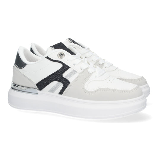 Zapatillas Deportivas Casual de Mujer De plataforma con Detalles Metalizados Cómodas y Elegantes cierre de cordones.