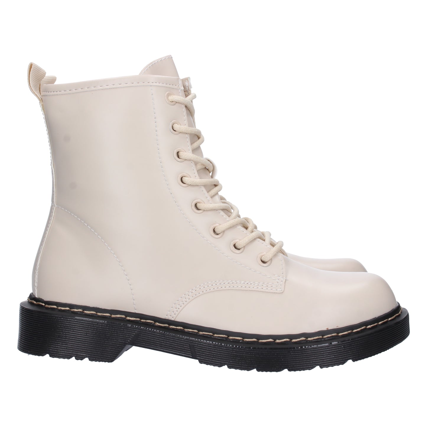 Botín de Tacón Ancho para Mujer Cómodo con Estampado Liso Cierres de Cordones