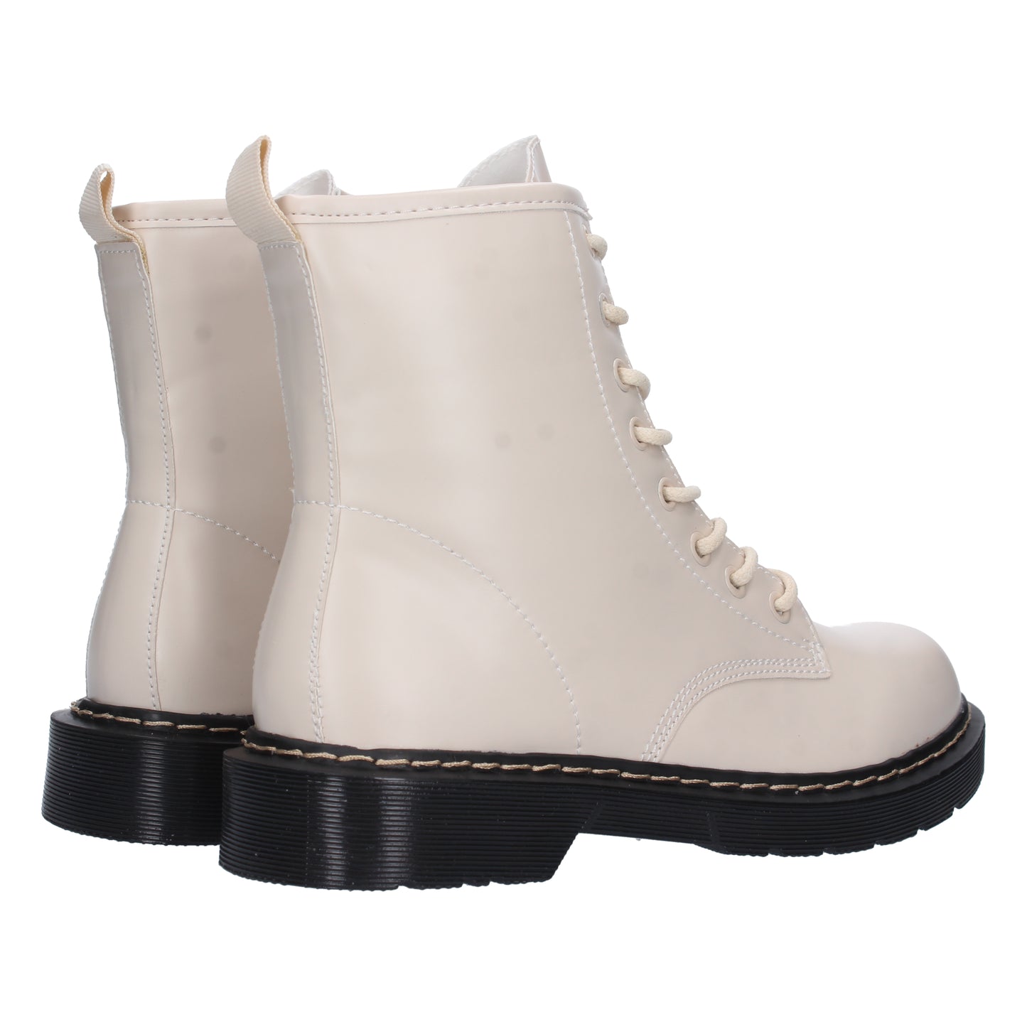 Botín de Tacón Ancho para Mujer Cómodo con Estampado Liso Cierres de Cordones