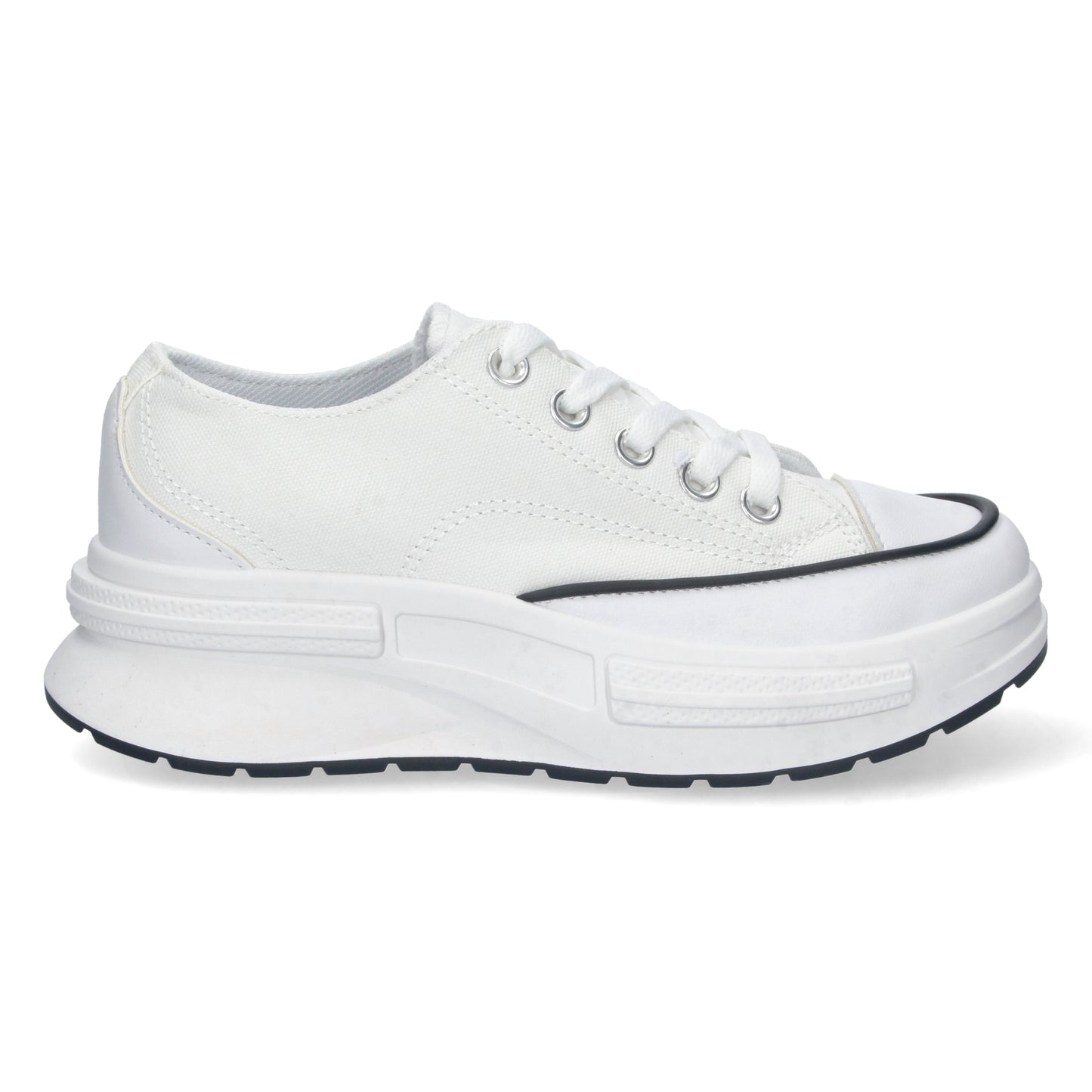 Zapatillas blancas, zapatillas tipo tenis blancas, zapatillas tipo convers blancas,  consigue hasta un 20 % de descuento con los cupones de Let’s Secrets HB-0361-Blanco