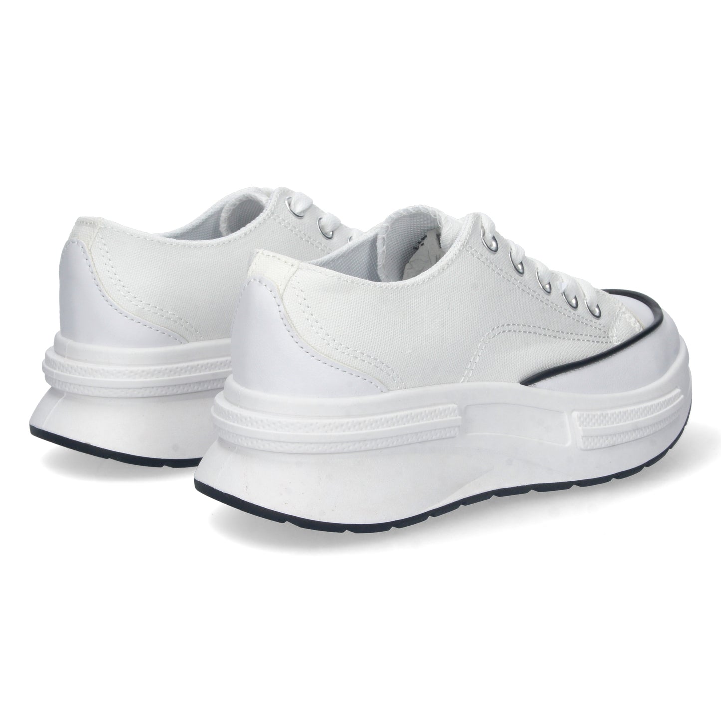 Zapatillas blancas, zapatillas tipo tenis blancas, zapatillas tipo convers blancas,  consigue hasta un 20 % de descuento con los cupones de Let’s Secrets HB-0361-Blanco