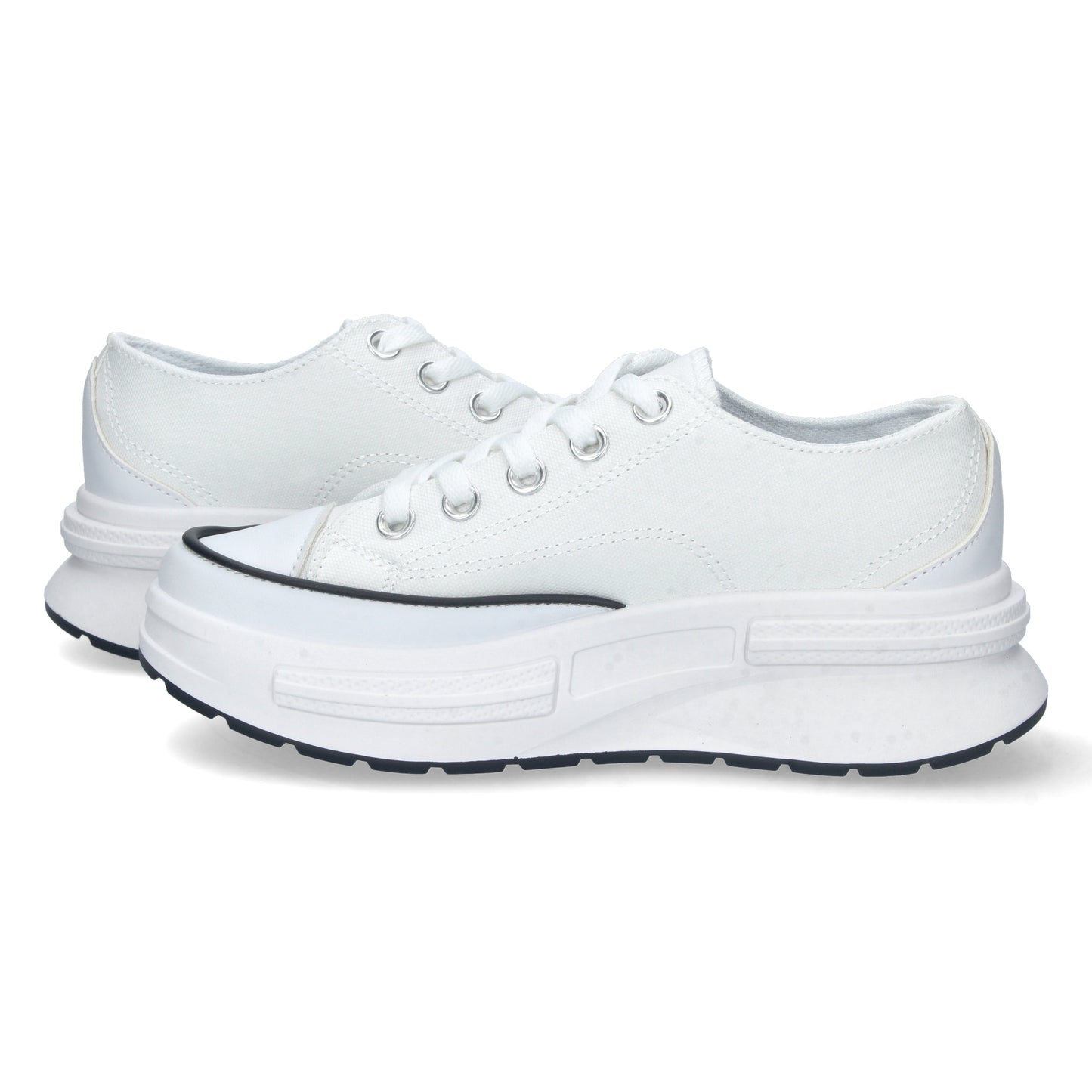 Zapatillas blancas, zapatillas tipo tenis blancas, zapatillas tipo convers blancas,  consigue hasta un 20 % de descuento con los cupones de Let’s Secrets HB-0361-Blanco