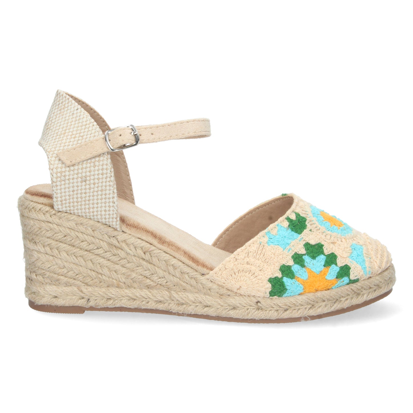 Sandalias de cuña, alpargatas de cuña, sandalias esparteras, sandalias tendencia verano 2023, descubre los cupones descuento de Let’s Secrets JNS-5P101-Beige