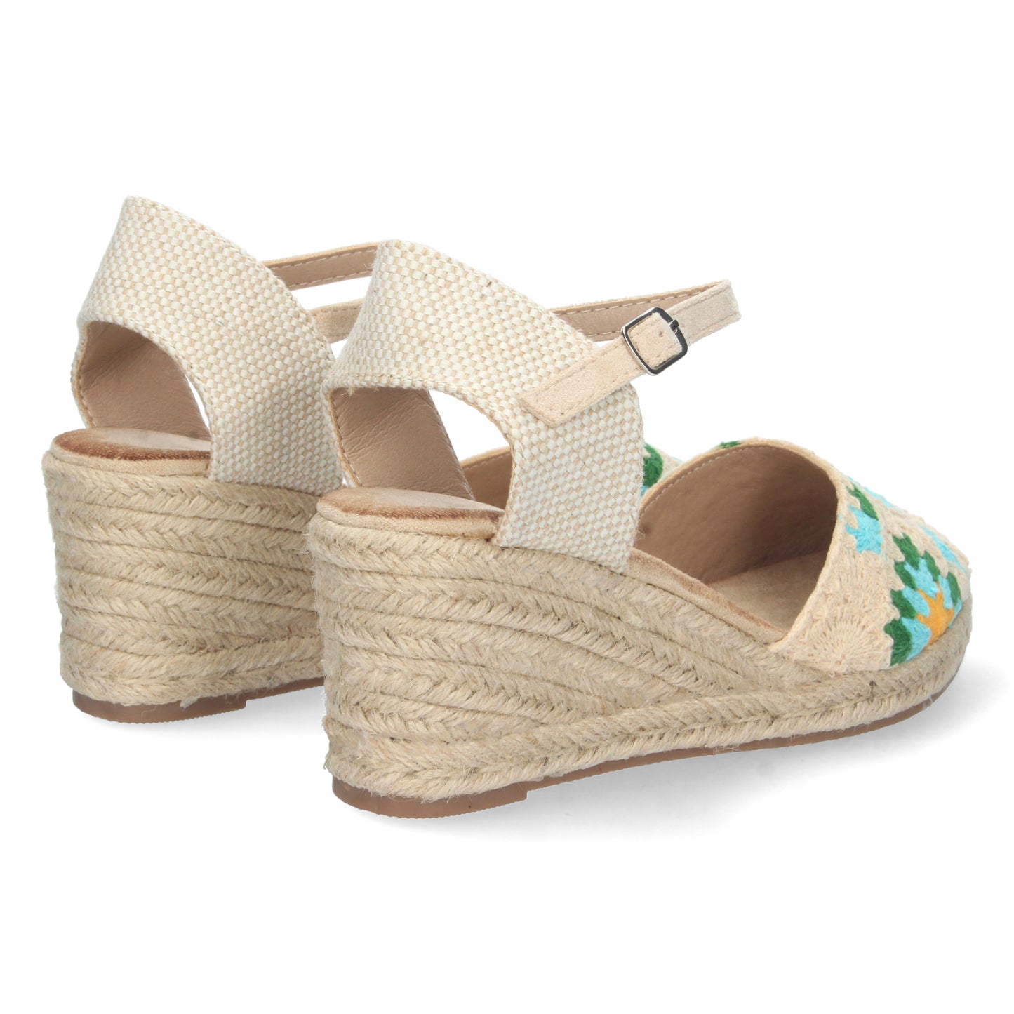 Sandalias de cuña, alpargatas de cuña, sandalias esparteras, sandalias tendencia verano 2023, descubre los cupones descuento de Let’s Secrets JNS-5P101-Beige