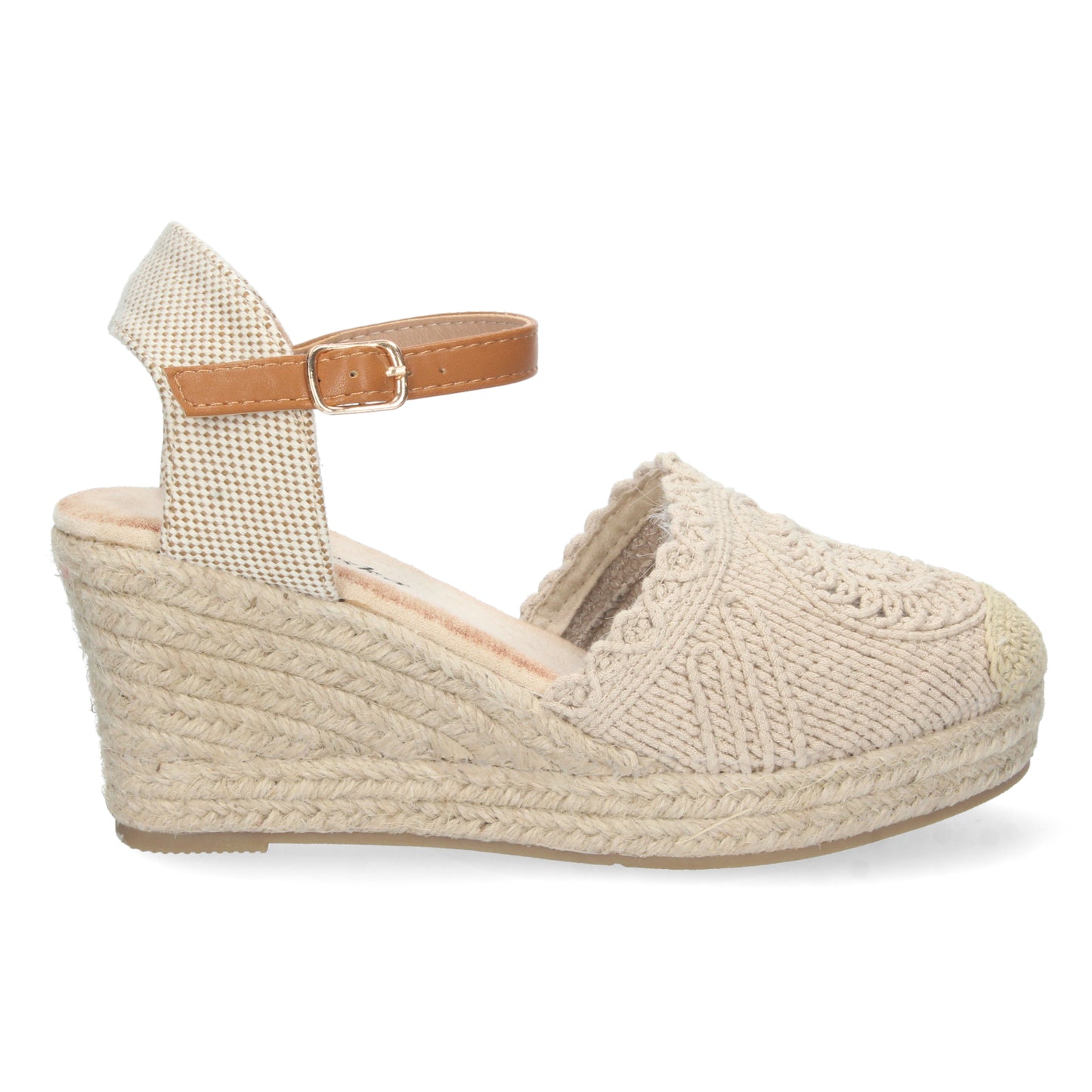 Sandalias con cuña, sandalias tipo alpargatas, alpargatas con cuña de mujer, Sandalias planas de verano 2023 para mujer, sandalias de mujeres, descubre los cupones de Let's SecretsJSZ186-Beige