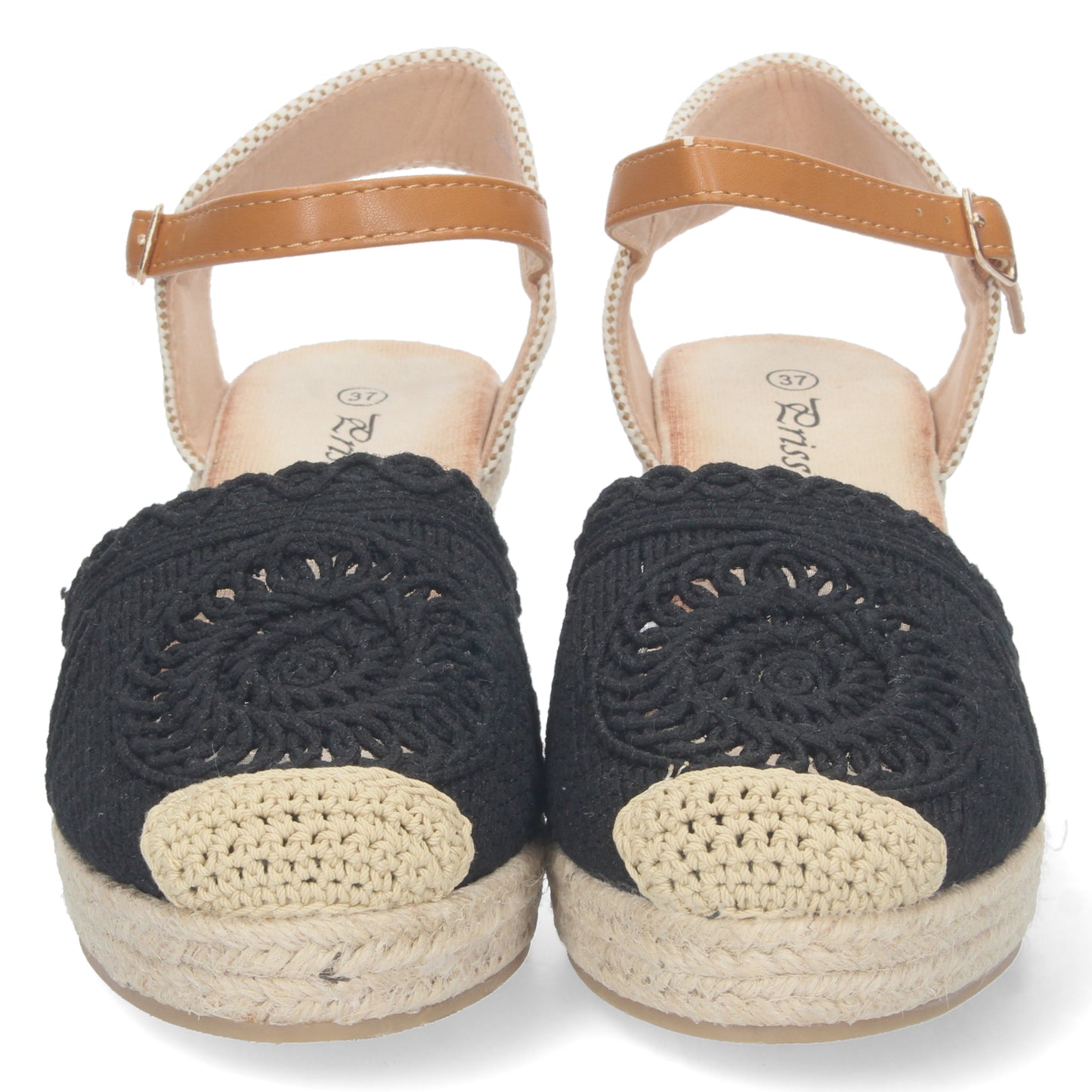 Sandalias con cuña para mujer, alpargatas con cuña negras, alpargatas negras, sandalias negras, Sandalias planas de verano 2023 para mujer, sandalias de mujeres, descubre los cupones de Let's SecretsJSZ186-Negro