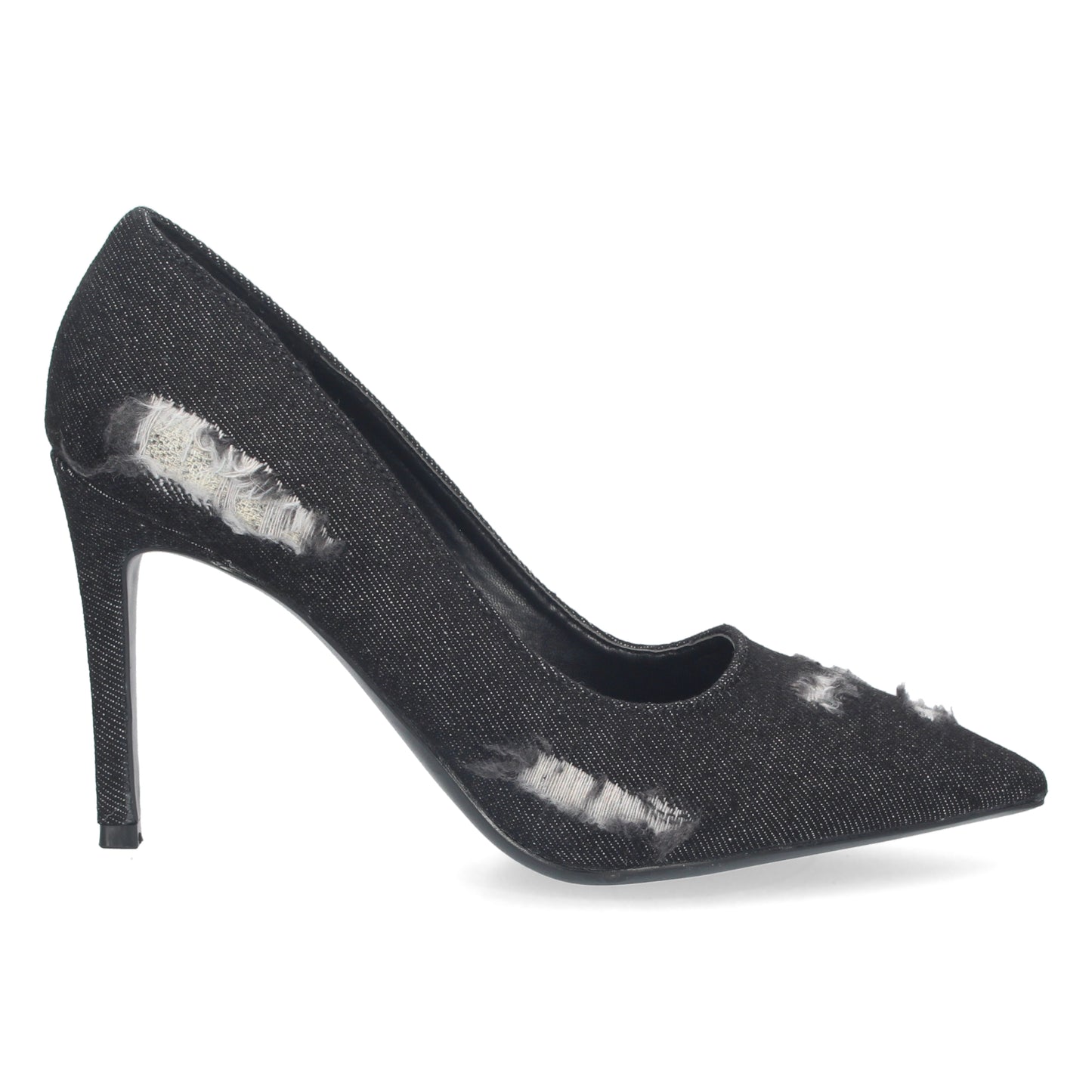 Zapato de Salón Stilettos para Mujer con Tacón Cómodo de Punta Fina Estampado Roto sin Cierre Ajustado al Pie