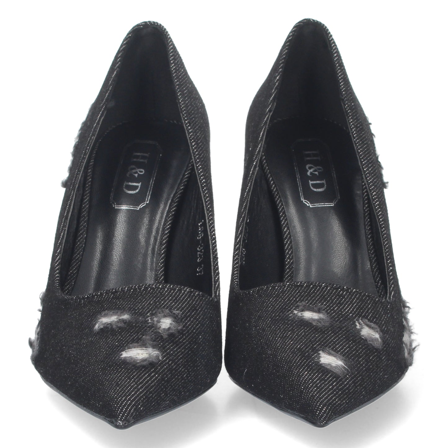 Zapato de Salón Stilettos para Mujer con Tacón Cómodo de Punta Fina Estampado Roto sin Cierre Ajustado al Pie