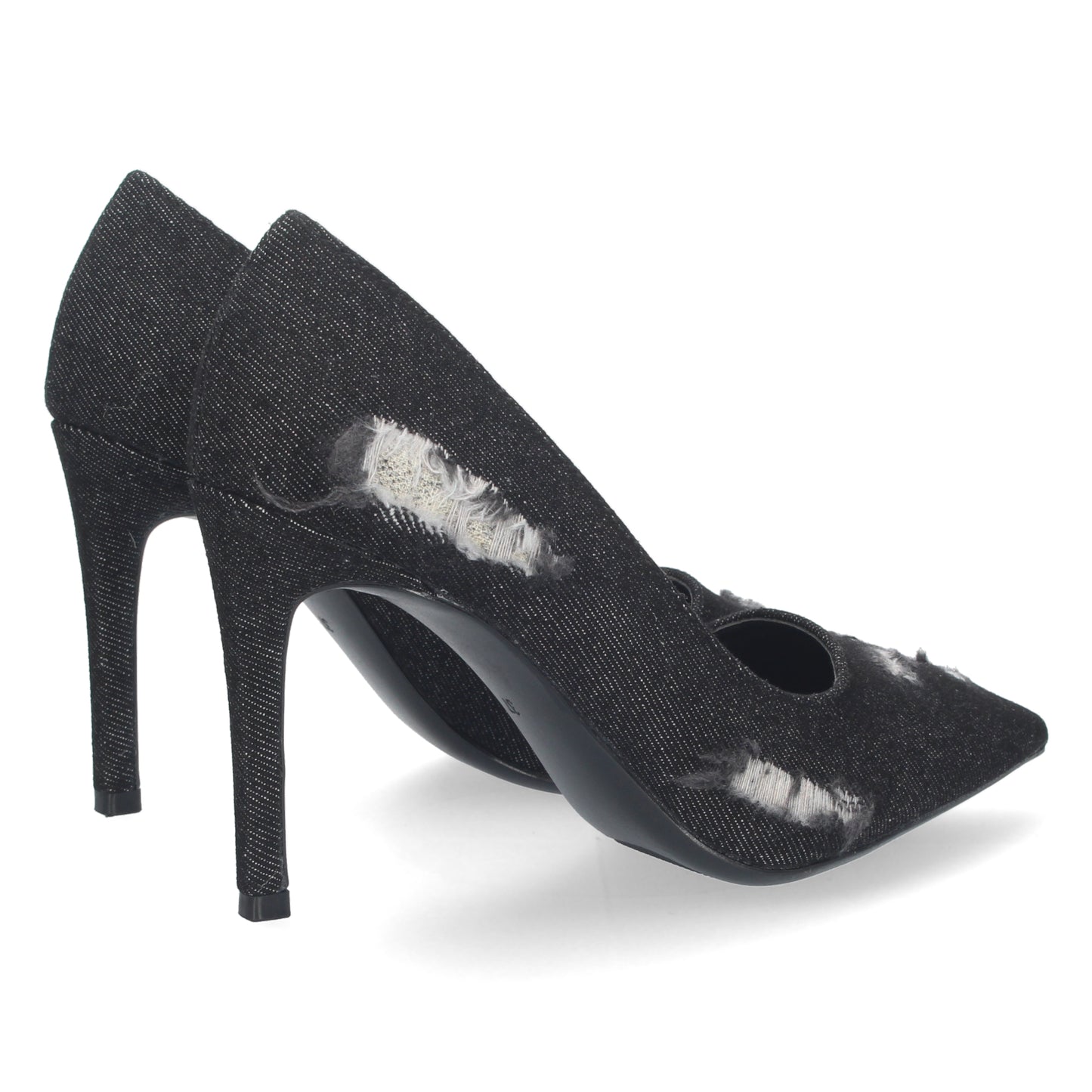Zapato de Salón Stilettos para Mujer con Tacón Cómodo de Punta Fina Estampado Roto sin Cierre Ajustado al Pie