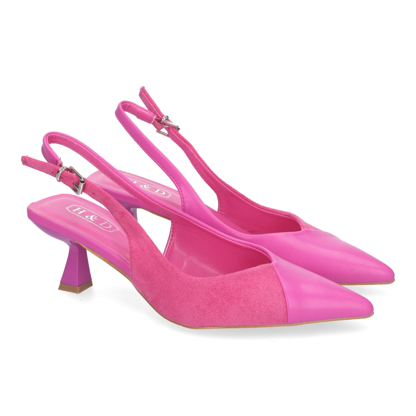 Zapatos de Saón para Mujer con Tacón Elegantes y Cómodos Diseño Moderno Dos Materiales con Punta Fina y Cierre de Hebilla Ajustable para Todo Tipo de Ocasiones.