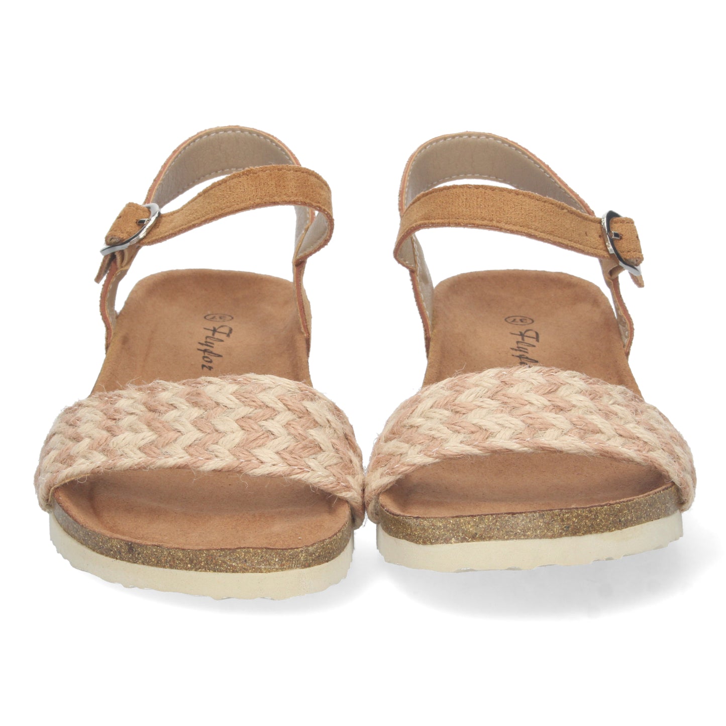 Sandalias planas, sandalias atadas planas, sandalias abiertas con cuña, sandalias tendencia verano 2023, consigue hasta un 20 % de descuento con los cupones de Let’s Secrets M-212-Taupe