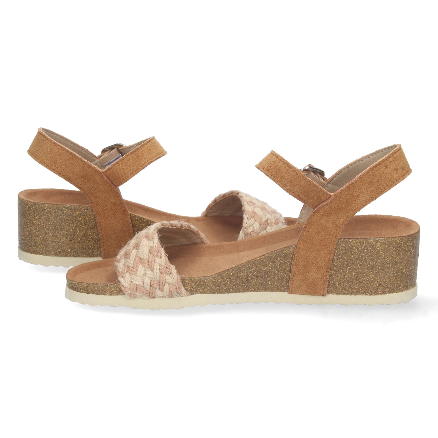 Sandalias planas, sandalias atadas planas, sandalias abiertas con cuña, sandalias tendencia verano 2023, consigue hasta un 20 % de descuento con los cupones de Let’s Secrets M-212-Taupe