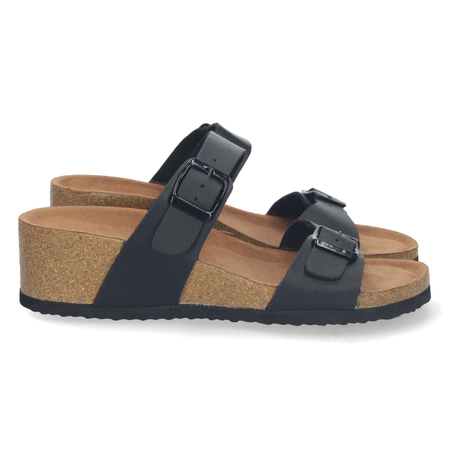 Sandalias con un poco de cuña, sandalias abiertas con cuña, descubre los cupones descuento de Let’s Secrets  M-220-Negro