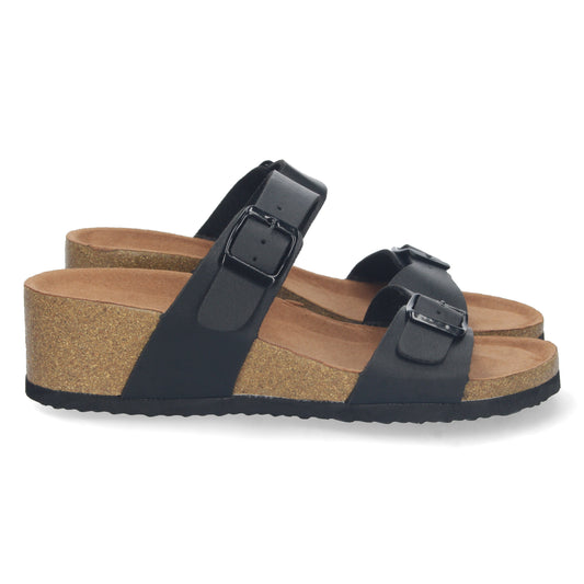 Sandalias con un poco de cuña, sandalias abiertas con cuña, descubre los cupones descuento de Let’s Secrets  M-220-Negro