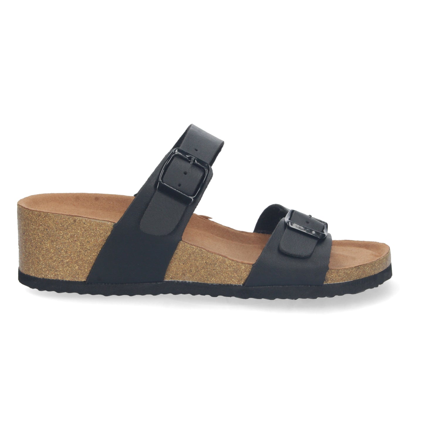 Sandalias con un poco de cuña, sandalias abiertas con cuña, descubre los cupones descuento de Let’s Secrets  M-220-Negro