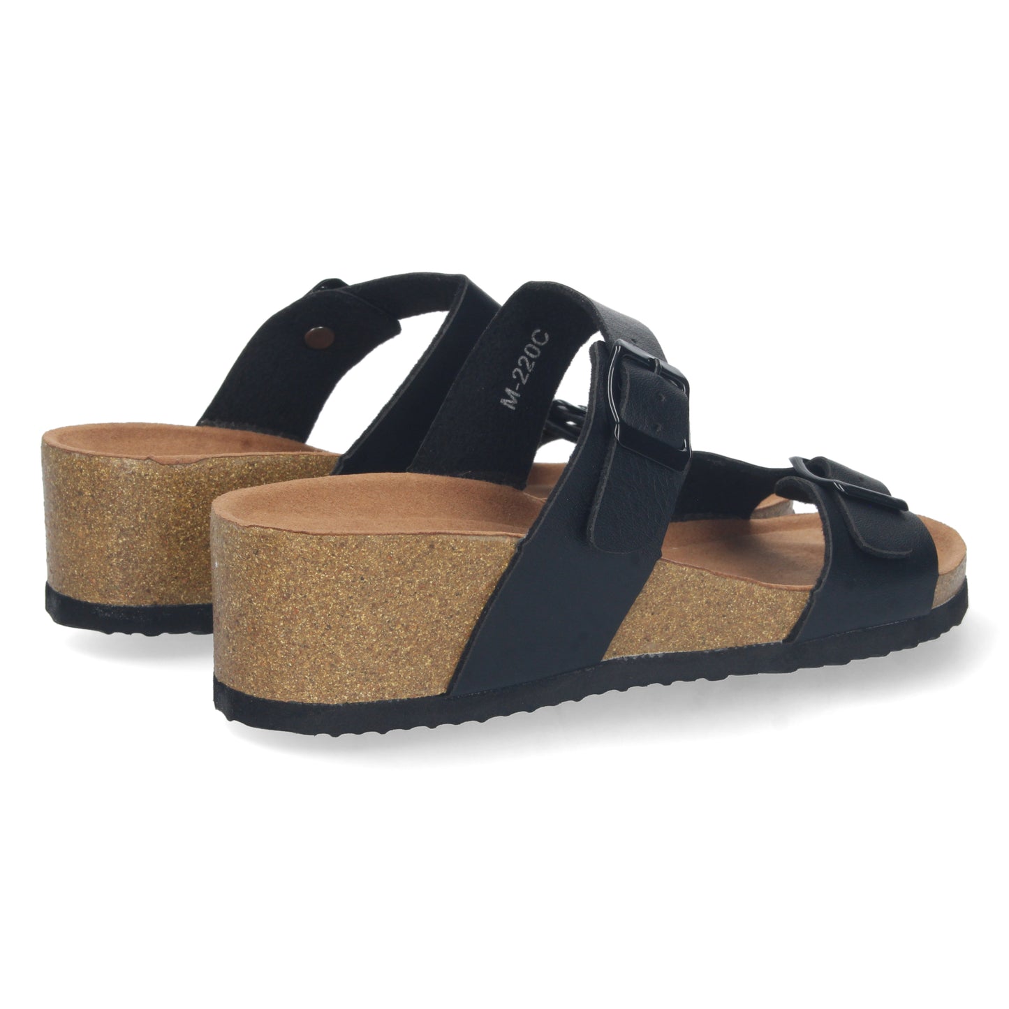 Sandalias con un poco de cuña, sandalias abiertas con cuña, descubre los cupones descuento de Let’s Secrets  M-220-Negro