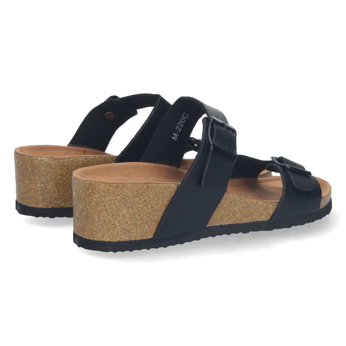 Sandalias con un poco de cuña, sandalias abiertas con cuña, descubre los cupones descuento de Let’s Secrets  M-220-Negro