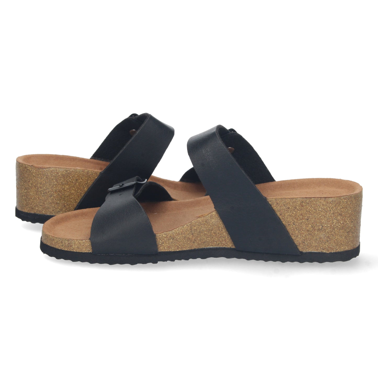 Sandalias con un poco de cuña, sandalias abiertas con cuña, descubre los cupones descuento de Let’s Secrets  M-220-Negro