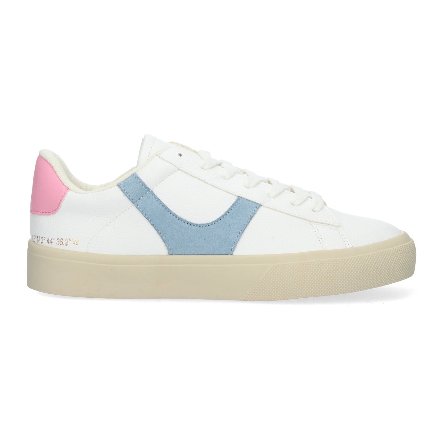 Zapatillas Deportivas Casual de Mujer de Diseño Moderno Cierre de cordones y detalle en los laterales color Azul