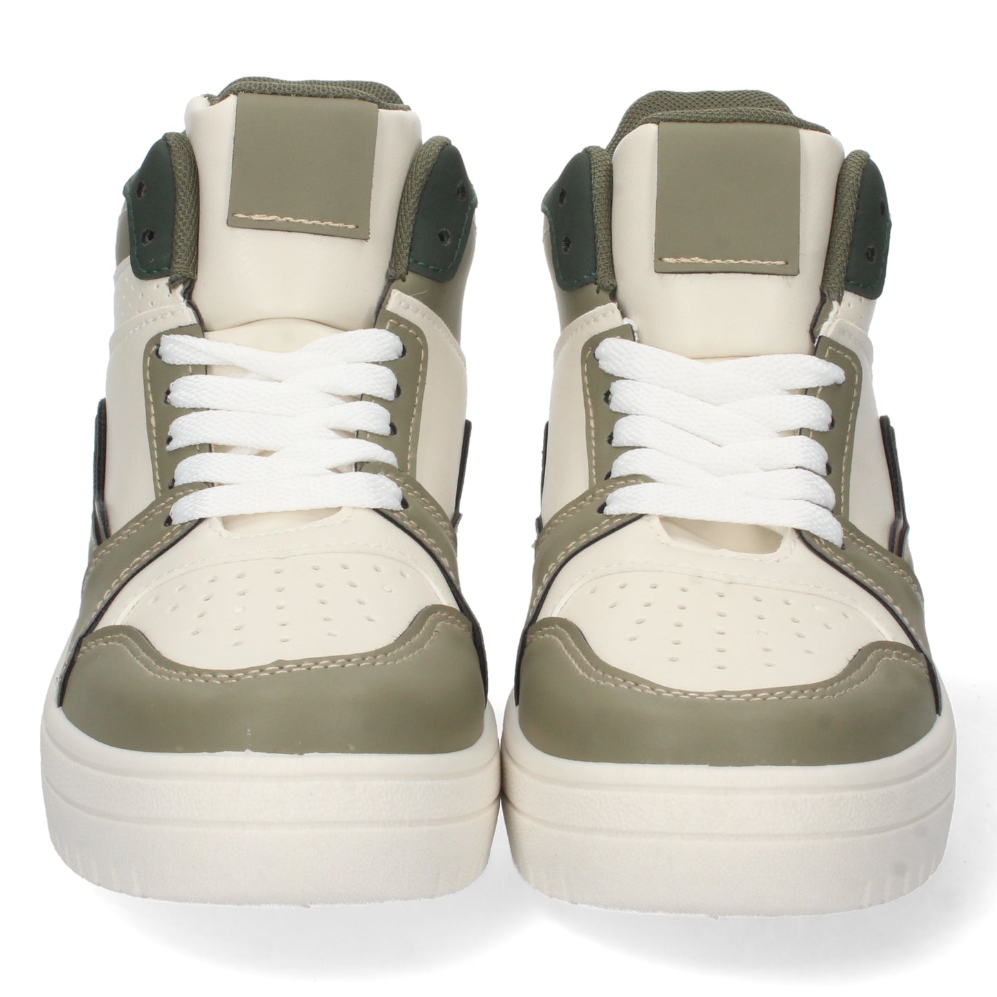 Zapatilla Abotinada para Mujer Moda Casual con Perforado en la Punta y Cierre de Cordones Primavera Verano