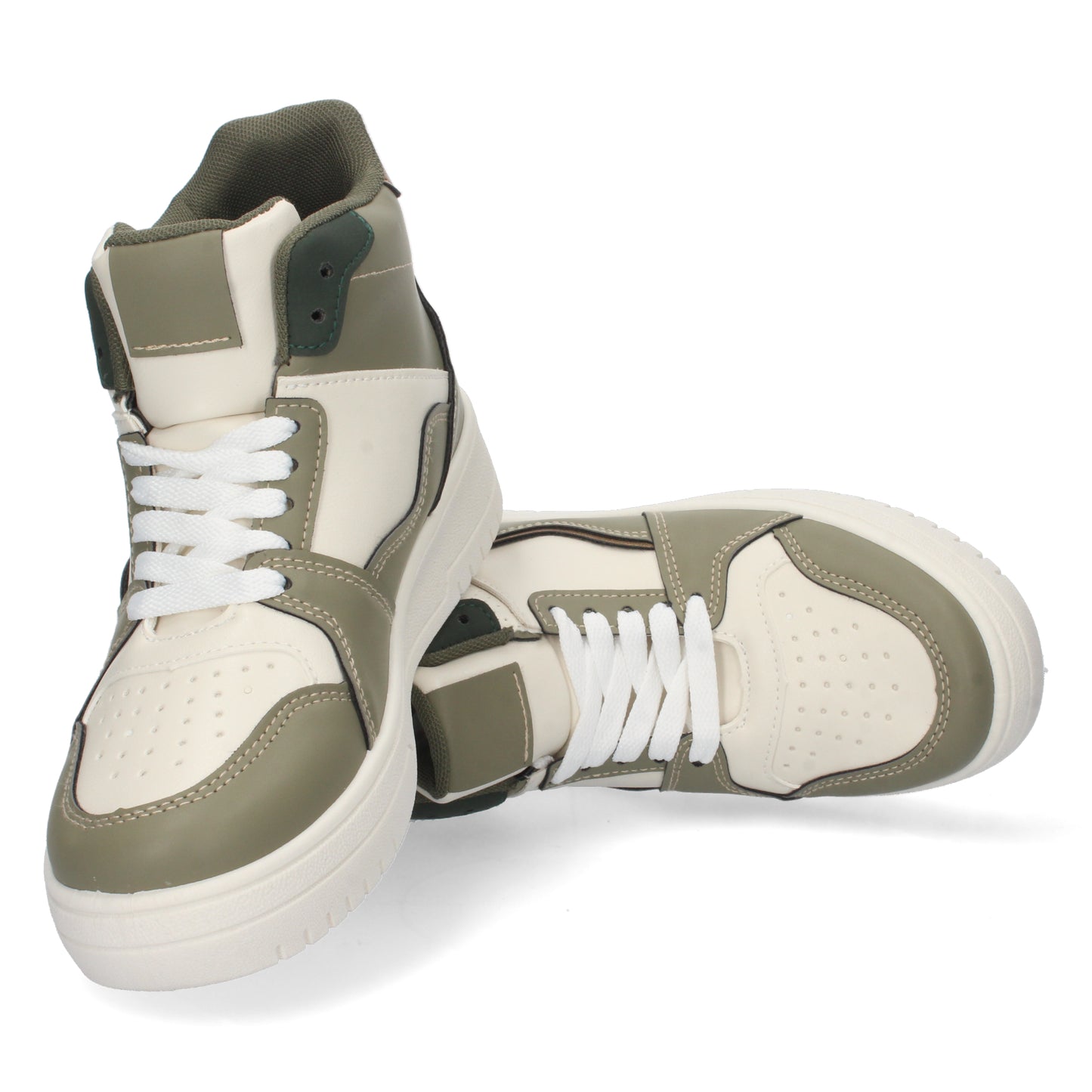 Zapatilla Abotinada para Mujer Moda Casual con Perforado en la Punta y Cierre de Cordones Primavera Verano