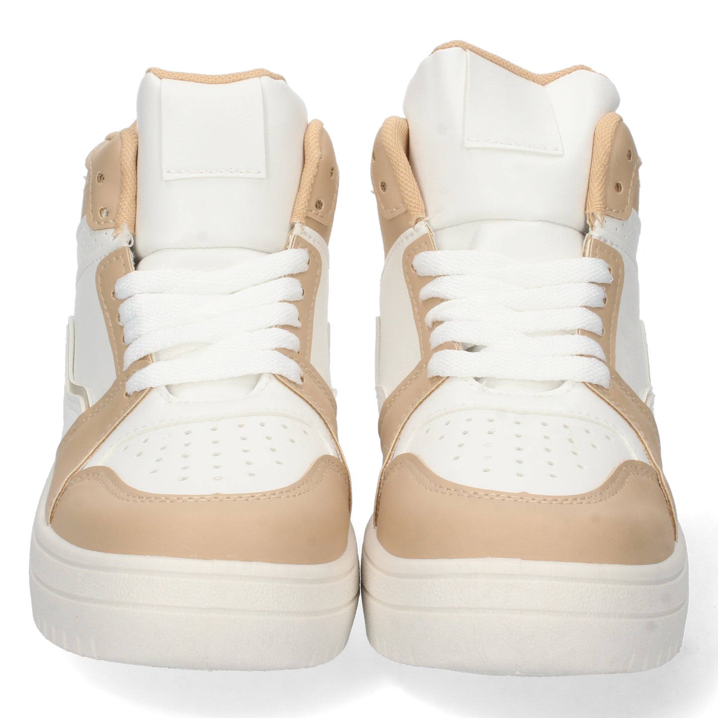 Zapatilla Abotinada para Mujer Moda Casual con Perforado en la Punta y Cierre de Cordones Primavera Verano