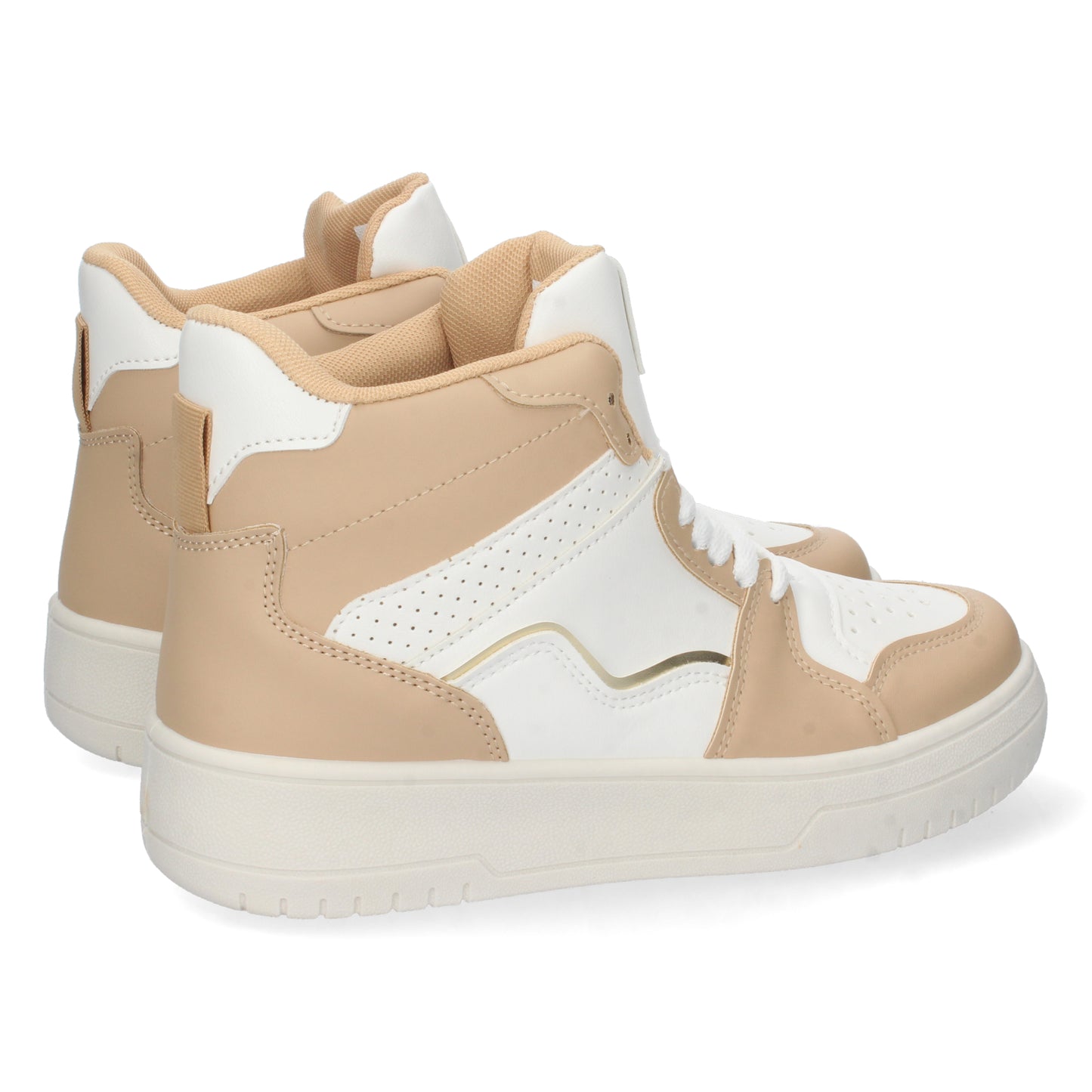 Zapatilla Abotinada para Mujer Moda Casual con Perforado en la Punta y Cierre de Cordones Primavera Verano