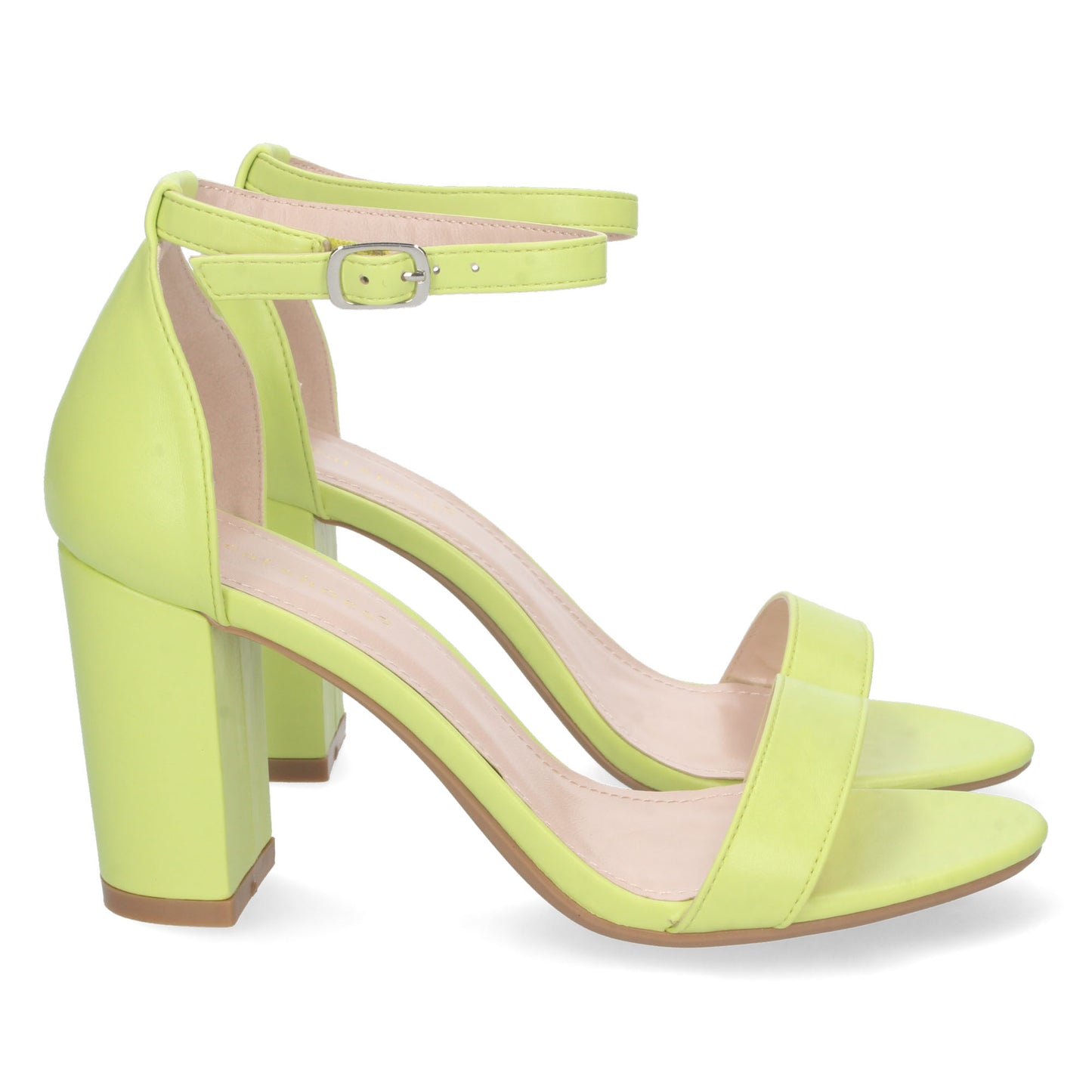 Zapatos de tacón bajo, zapatos de tacón atados al tobillo, zapatos de tacón con pala abierta, descubre los cupones descuento de Let’s Secrets P-6398-Amarillo