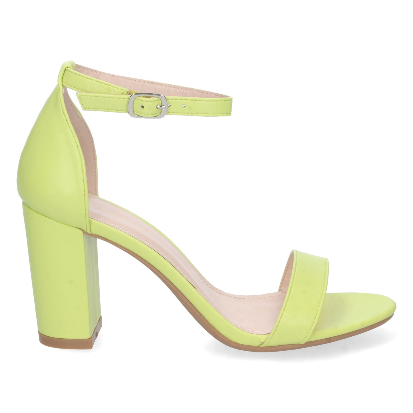 Zapatos de tacón bajo, zapatos de tacón atados al tobillo, zapatos de tacón con pala abierta, descubre los cupones descuento de Let’s Secrets P-6398-Amarillo