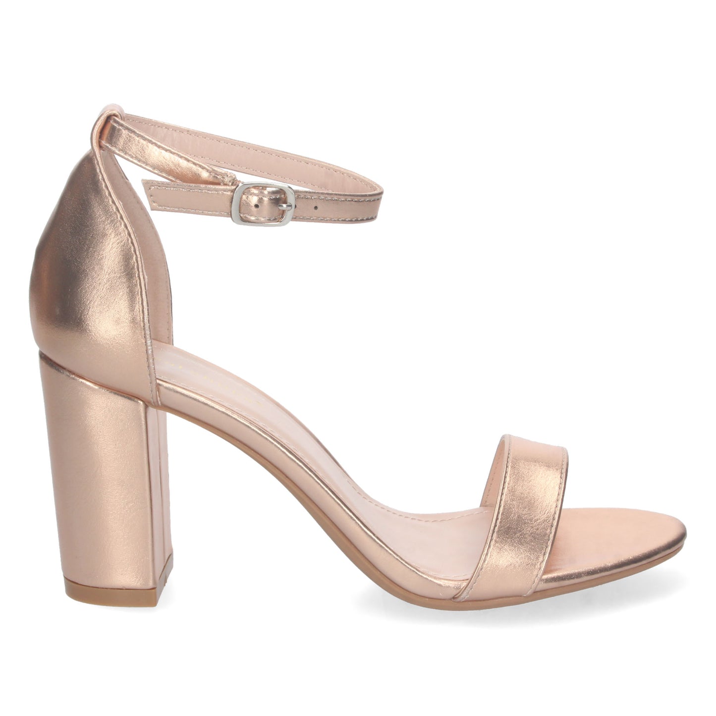 Zapatos de tacón bajo, zapatos de tacón atados al tobillo, zapatos de tacón con pala abierta, descubre los cupones descuento de Let’s Secrets P-6398-Champan