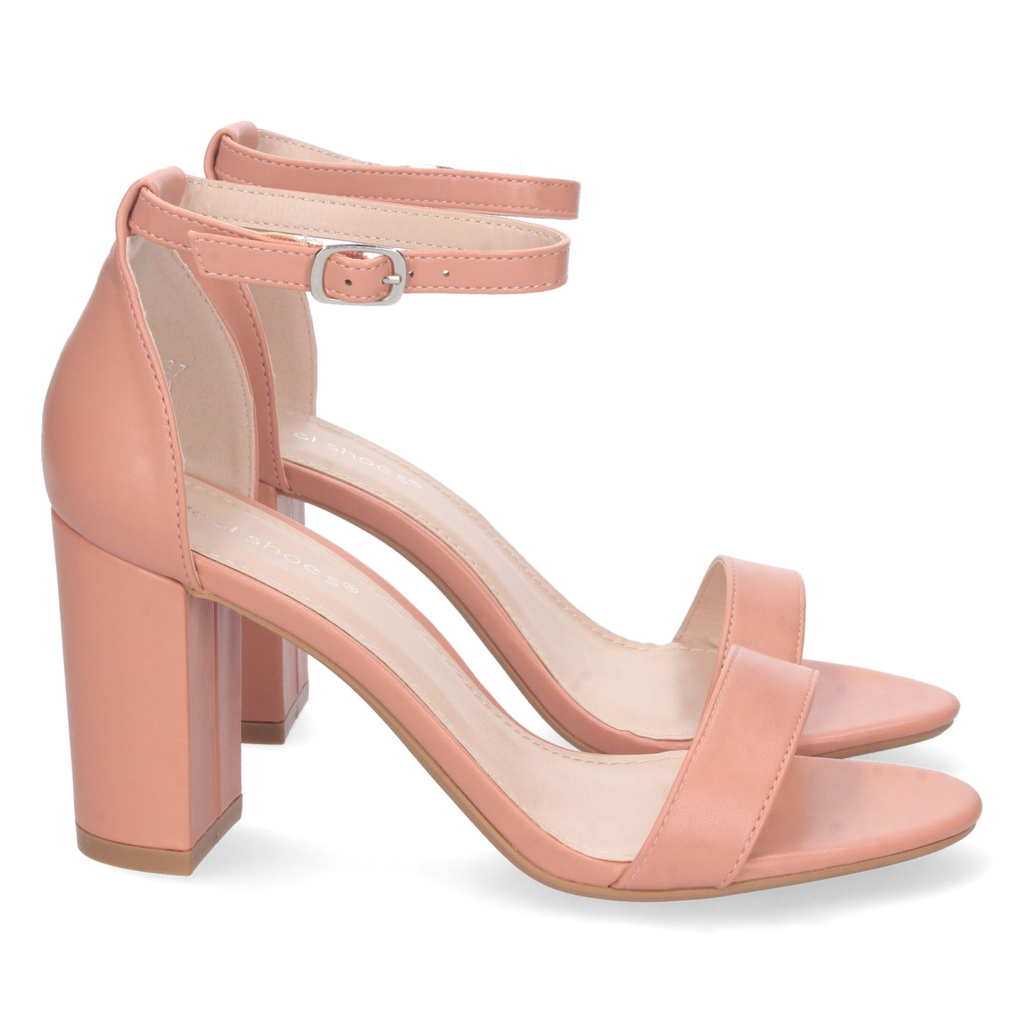 Zapatos de tacón bajo, zapatos de tacón atados al tobillo, zapatos de tacón con pala abierta, descubre los cupones descuento de Let’s Secrets P-6398-Terra