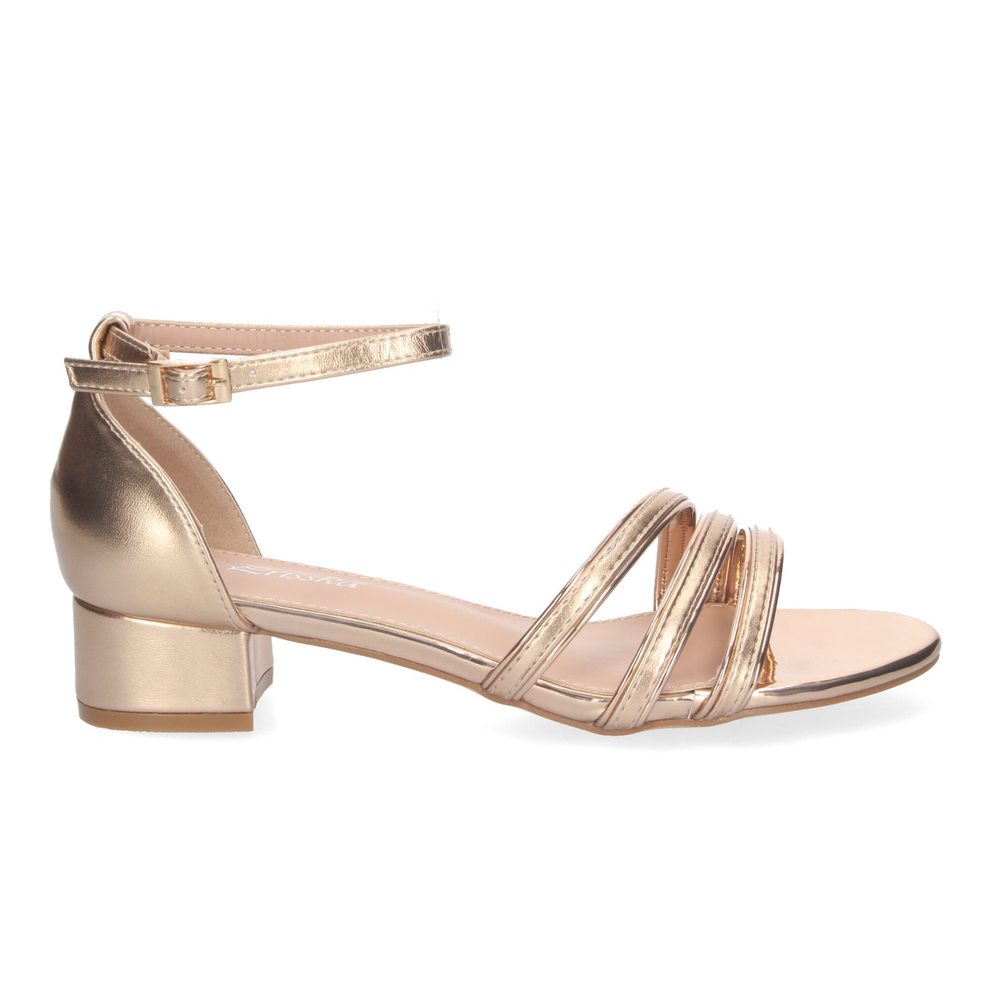 Sandalia de Tacon para Mujer Comoda con Pala Fina y Cierre Ankle Strap de Hebilla