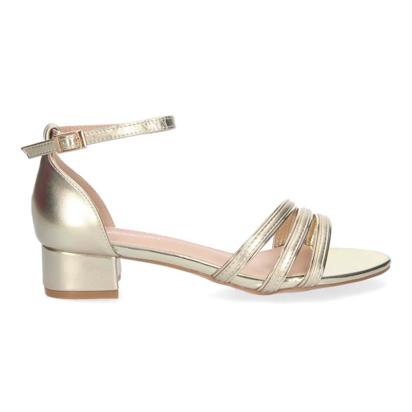 Sandalia de Tacon para Mujer Comoda con Pala Fina y Cierre Ankle Strap de Hebilla