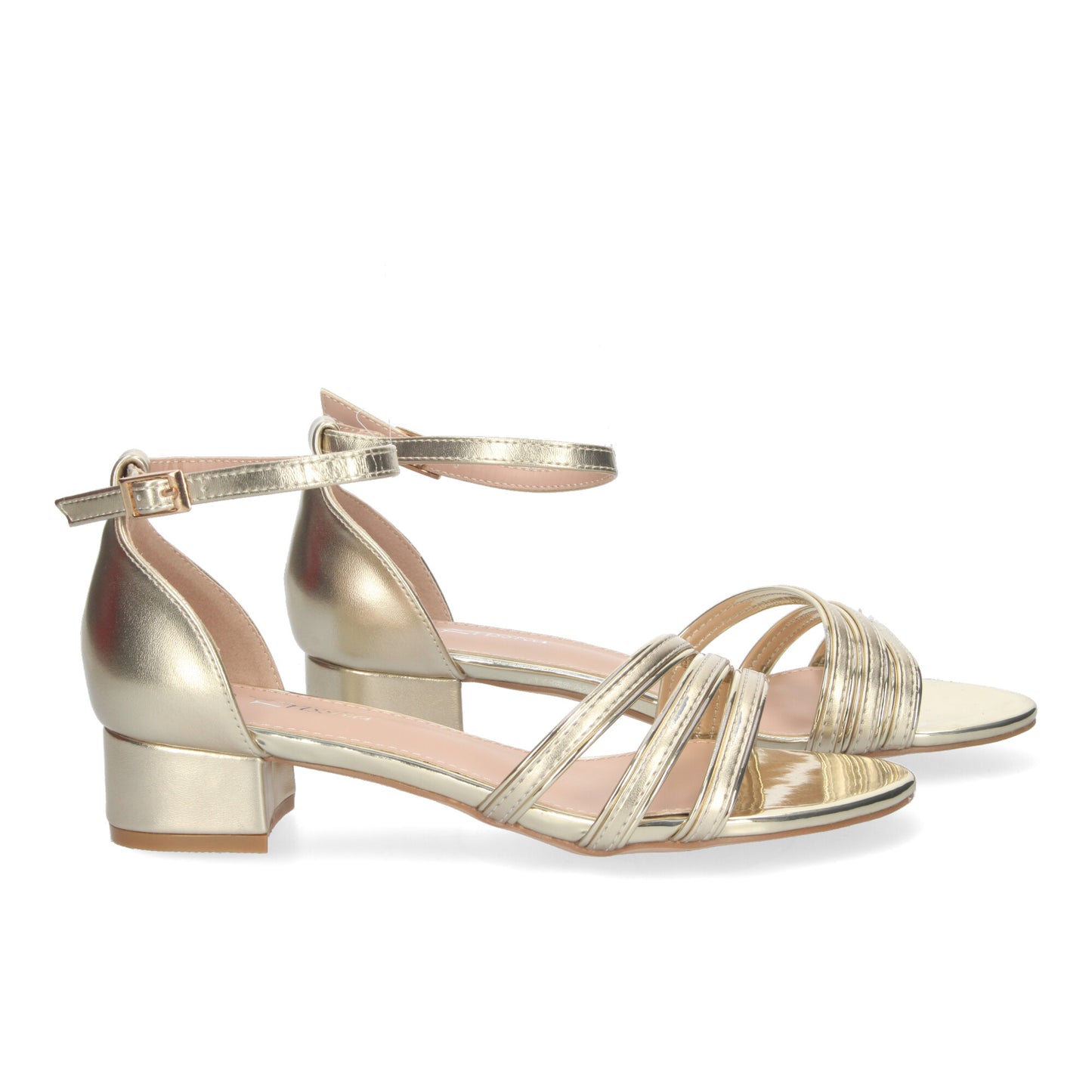 Sandalia de Tacon para Mujer Comoda con Pala Fina y Cierre Ankle Strap de Hebilla