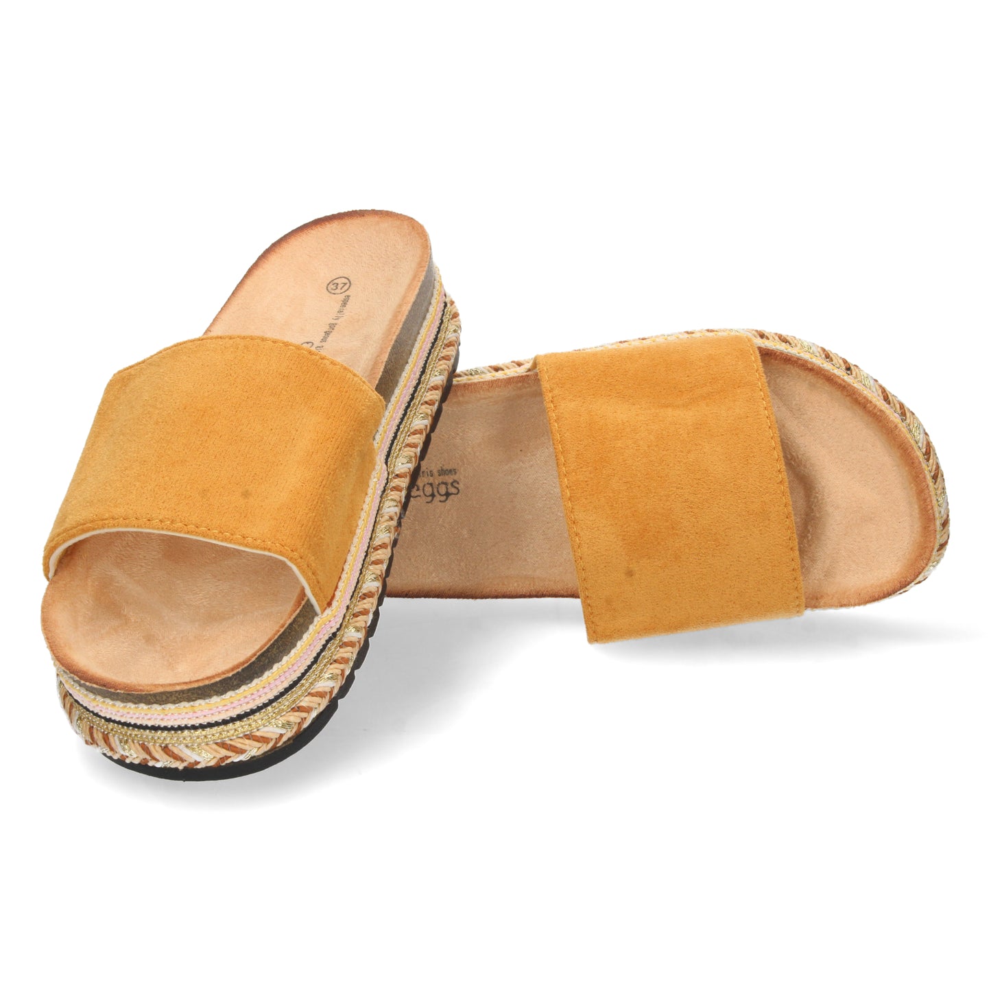 Sandalias planas de verano, sandalias planas de mujer, descubre los descuentos de Let’s Secrets TC-710-Camel