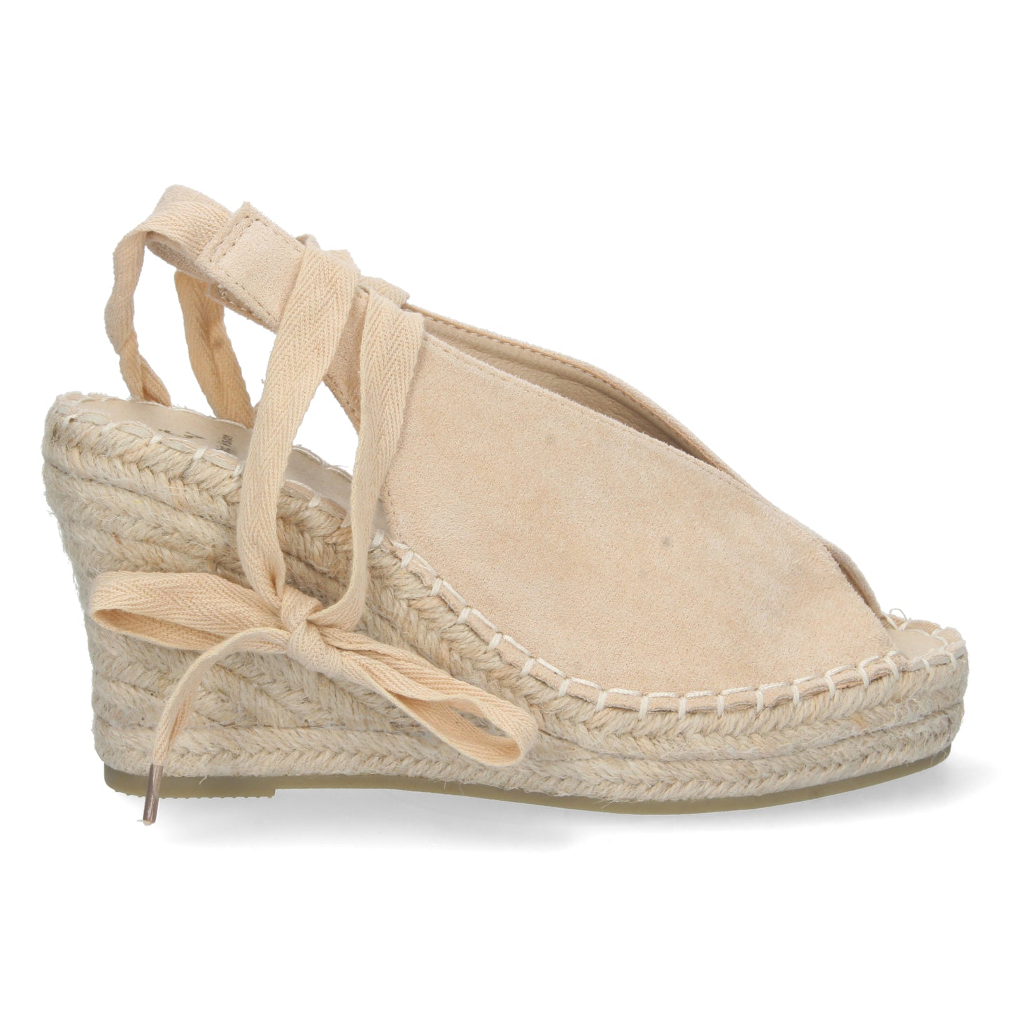Sandalia de Cuña para Mujer Cómoda Forrada de Yute con Talón y Empeine Abierto Cierre de Cordones Primavera Verano
