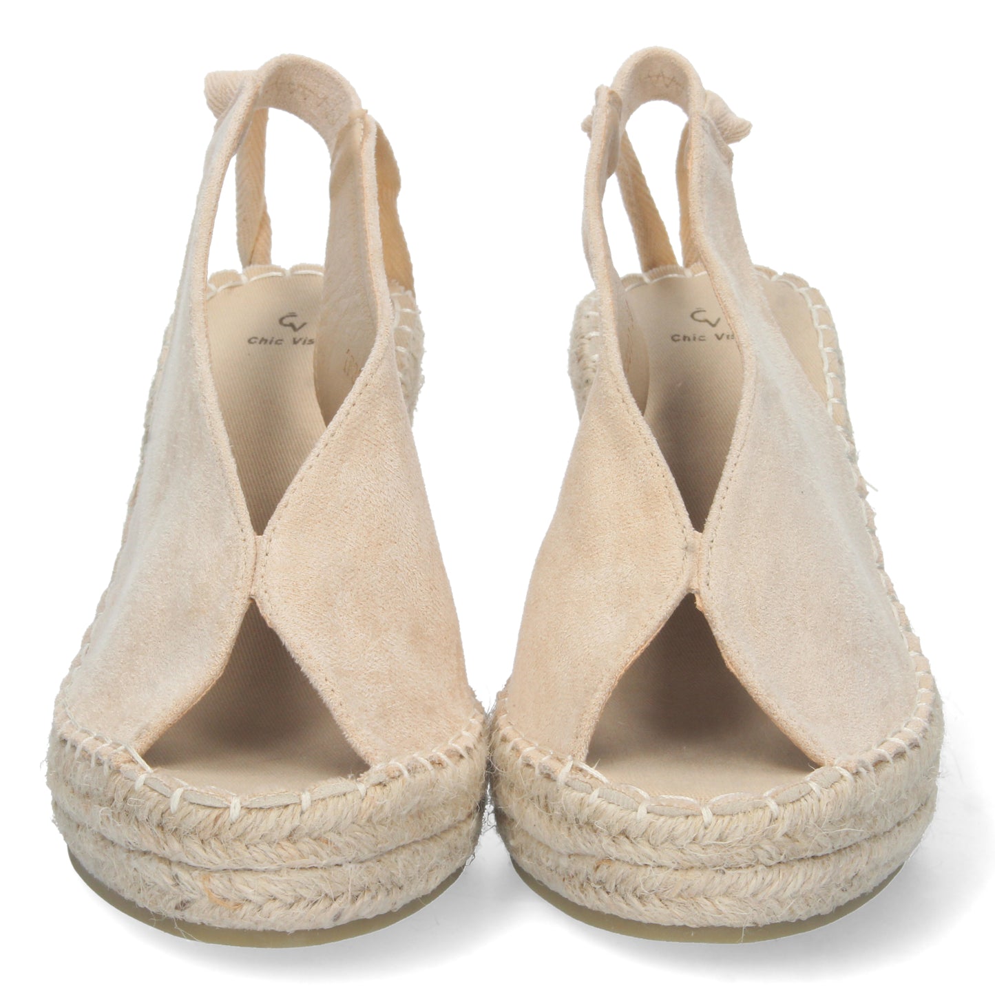 Sandalia de Cuña para Mujer Cómoda Forrada de Yute con Talón y Empeine Abierto Cierre de Cordones Primavera Verano