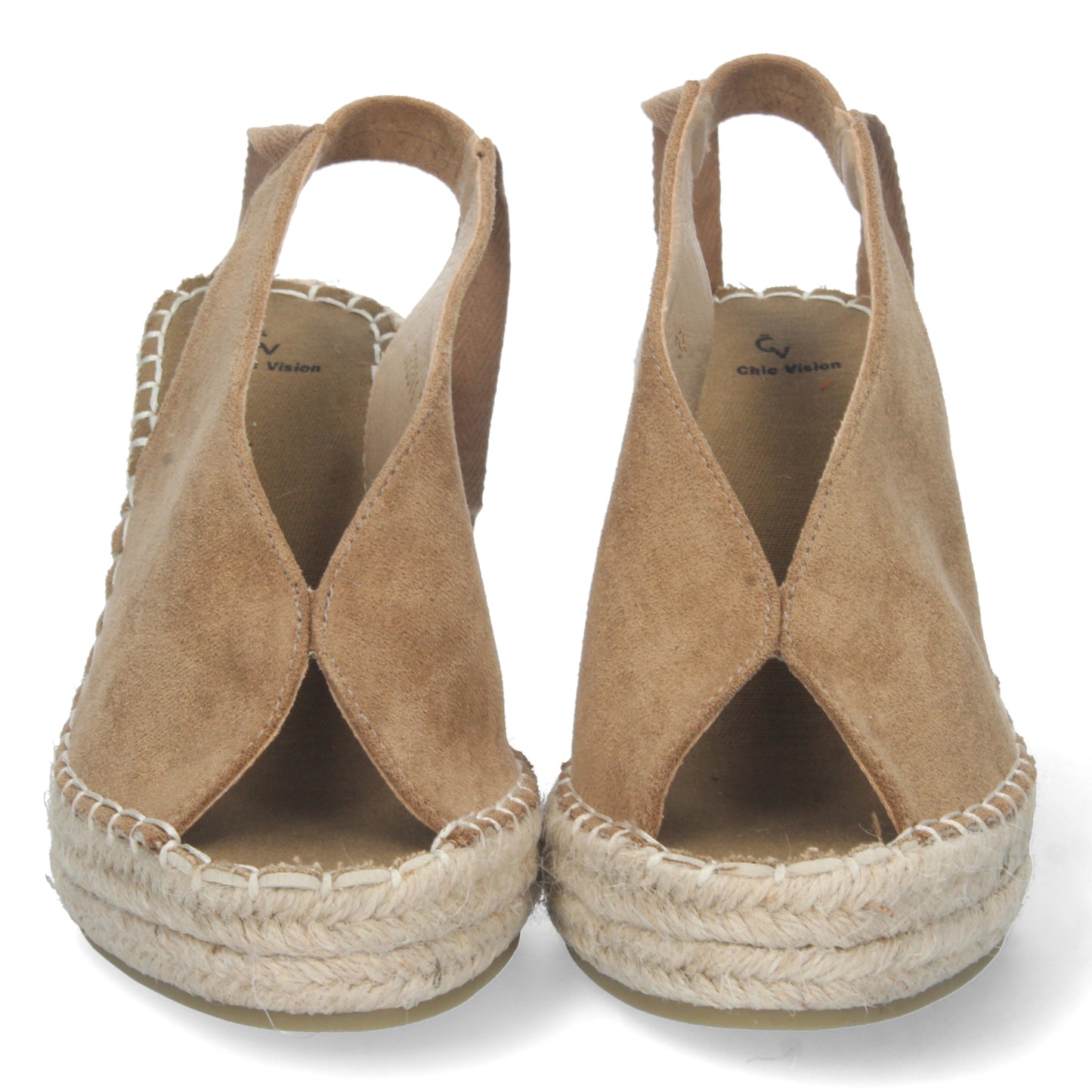 Sandalia de Cuña para Mujer Cómoda Forrada de Yute con Talón y Empeine Abierto Cierre de Cordones Primavera Verano