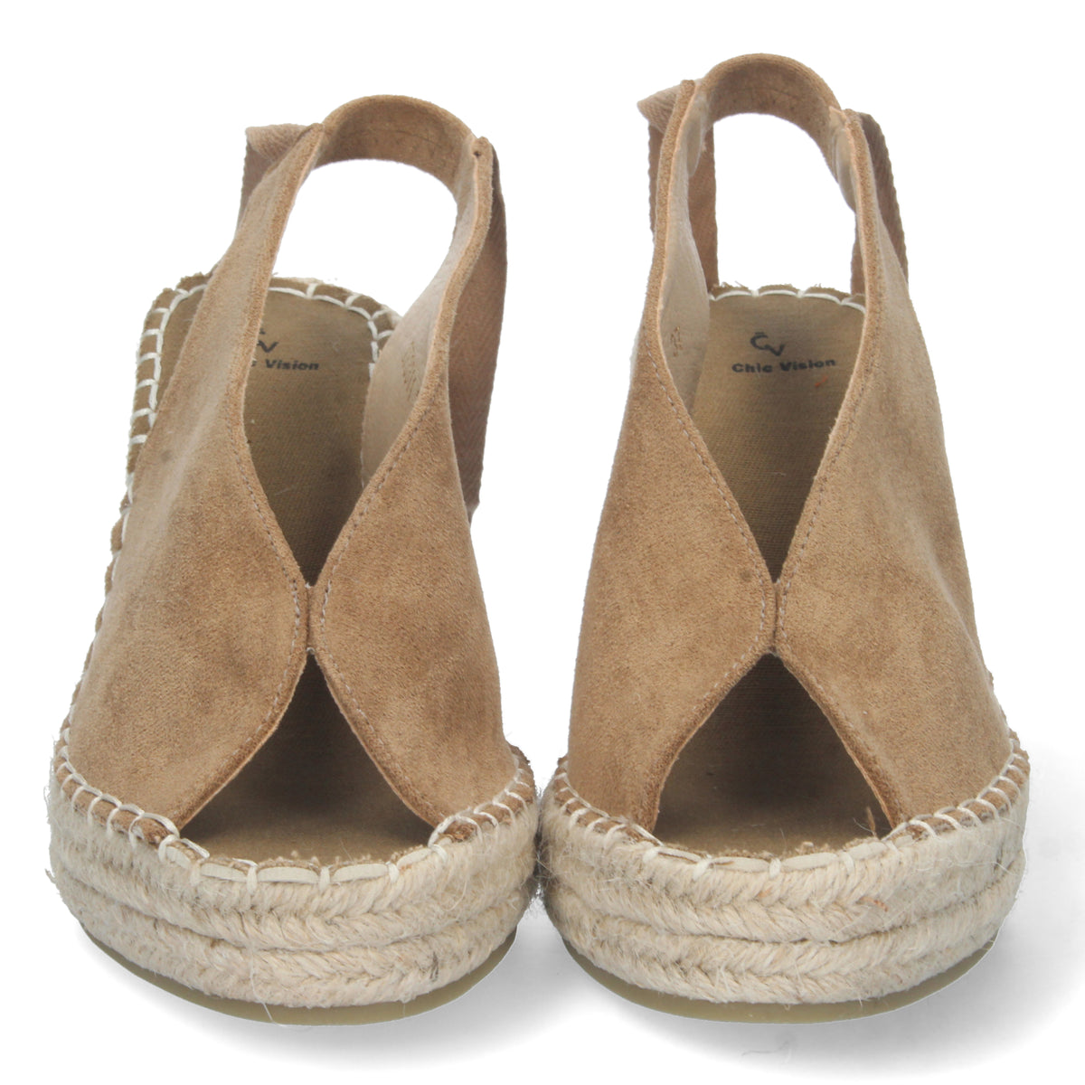 Sandalia de Cuña para Mujer Cómoda Forrada de Yute con Talón y Empeine Abierto Cierre de Cordones Primavera Verano